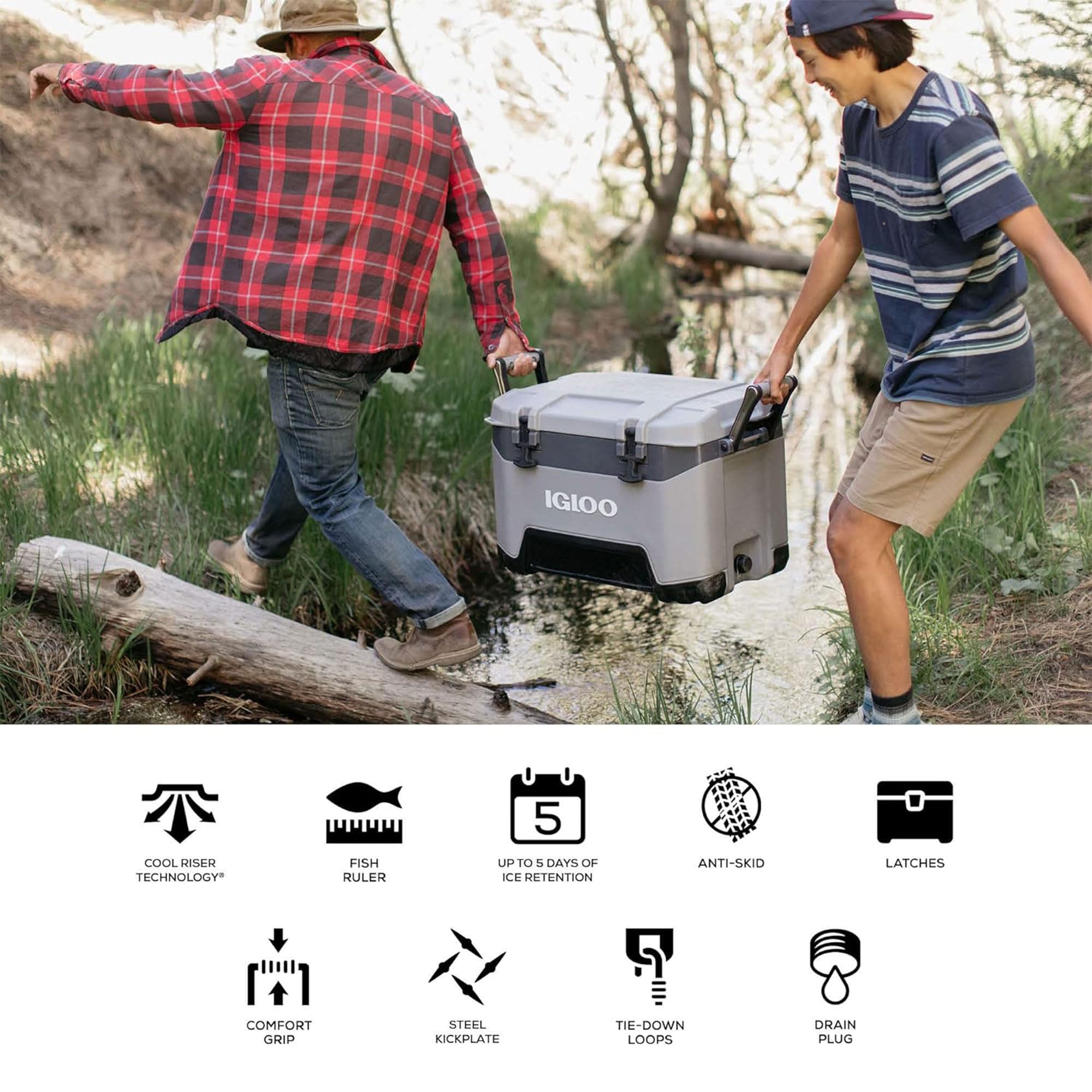 Igloo BMX Hard Coolers (25-72QT) - Premium Ice Chest for Camping, Beach, Tailgating & Outdoor Adventures - Heavy Duty Cooler Box for Fishing, Hunting & Picnics