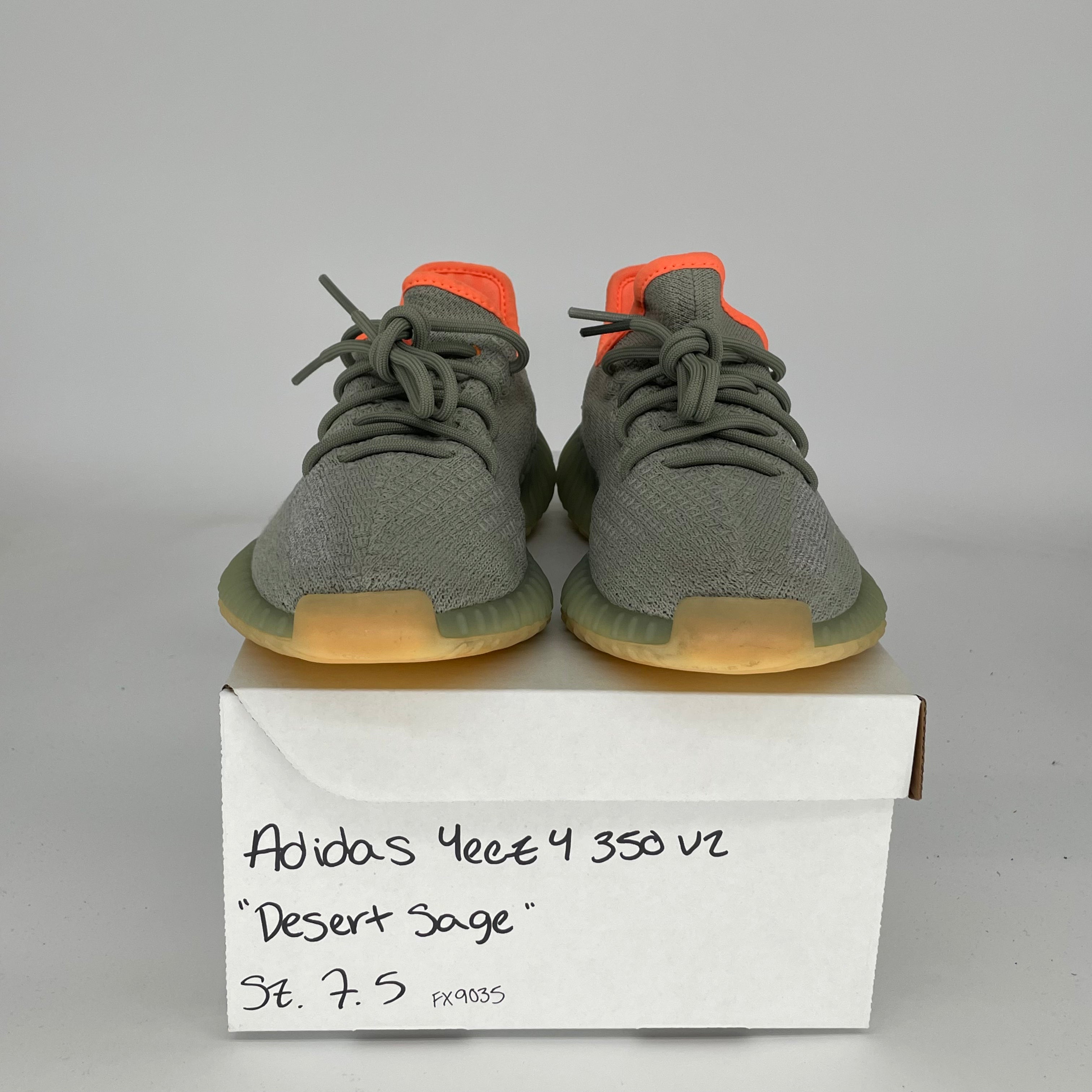 Adidas Yeezy Boost 350 V2 Desert Sage - Men's Running Shoes Size 7.5 (FX9035) | Comfortable Sneakers for Gym, Jogging & Casual Wear