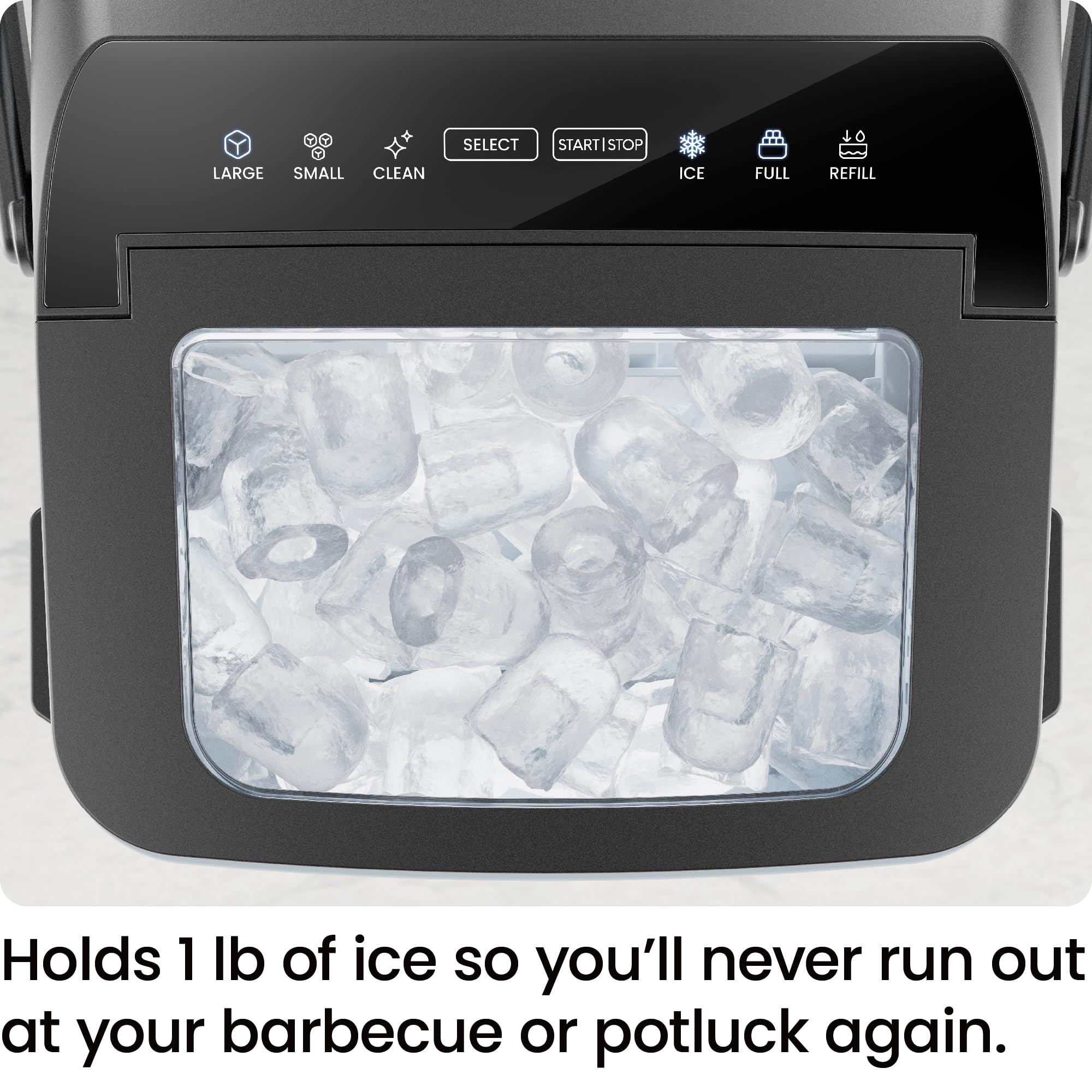 ICEMAN Dual-Size Countertop Ice Maker - Portable Ice Machine with Self-Cleaning Function, Makes 9 Cubes in 7 Minutes (22lbs/24hrs) - Perfect for Home, Kitchen, Office, Party & RV Use - Includes Ice Scoop