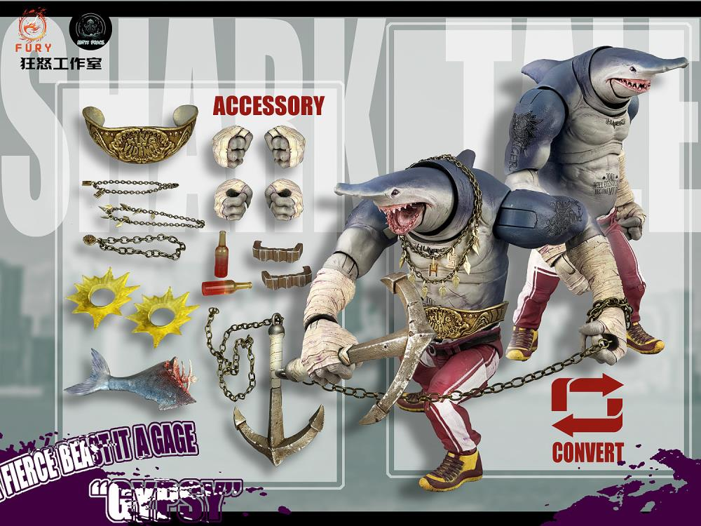 Fury Toys 1/12 Scale 8-Inch Abyss Force Arthur Gypsy Billy Action Figure - Collectible Model for Display, Photography & Cosplay Scenes