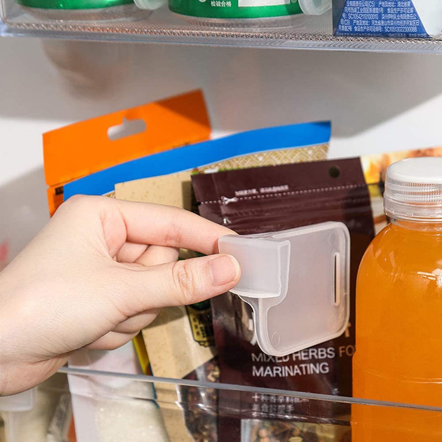 8-Piece Adjustable Refrigerator Door Organizer Set - Expandable Kitchen Storage Bins for Food, Condiments & Small Items - Perfect for Fridge Organization & Space Saving in Home Kitchens