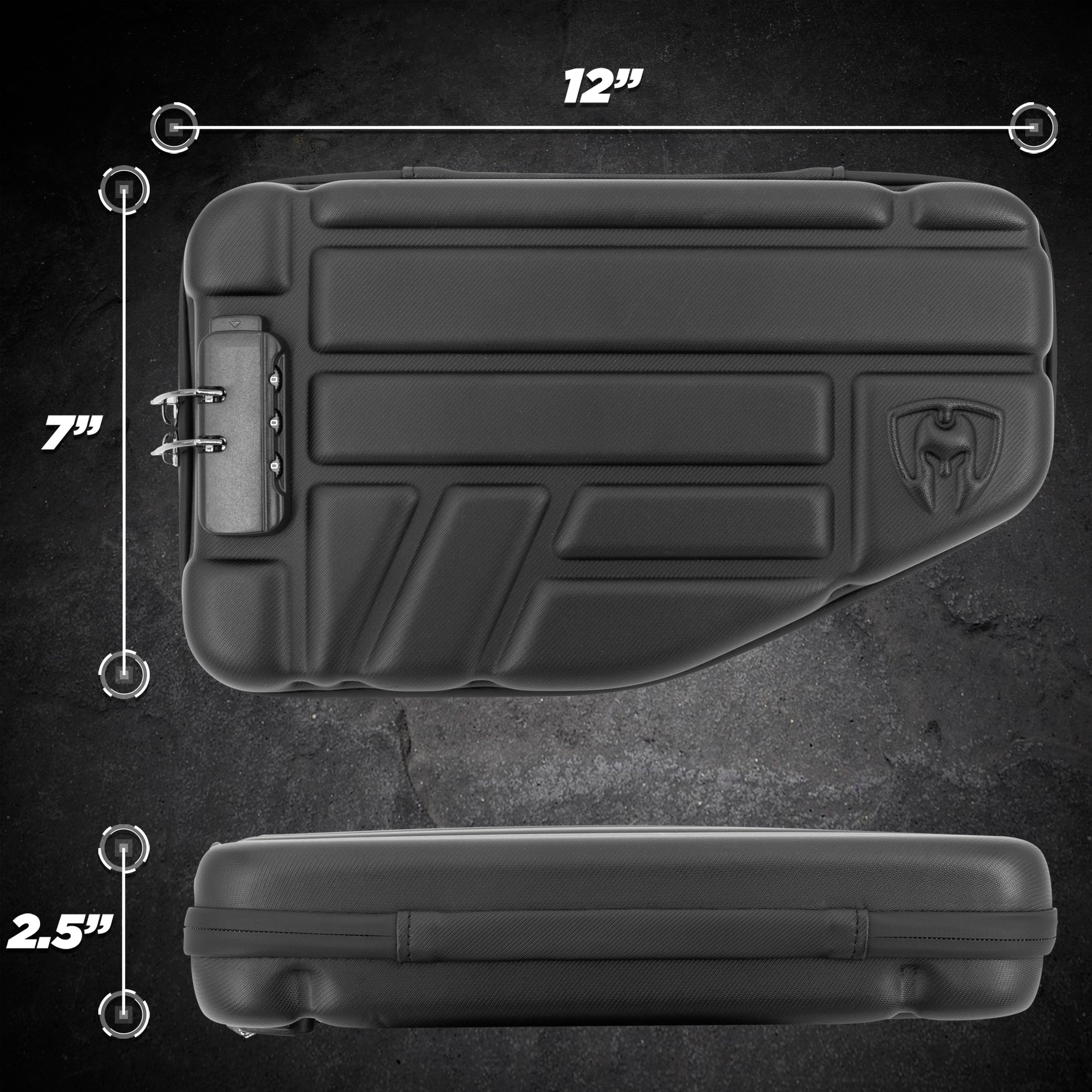 CASEMATIX Locking Pistol Case for Small to Large 9mm Handguns - Secure Gun Storage with Extra Magazine Space & Locking Zippers | Perfect for Range, Travel & Home Defense
