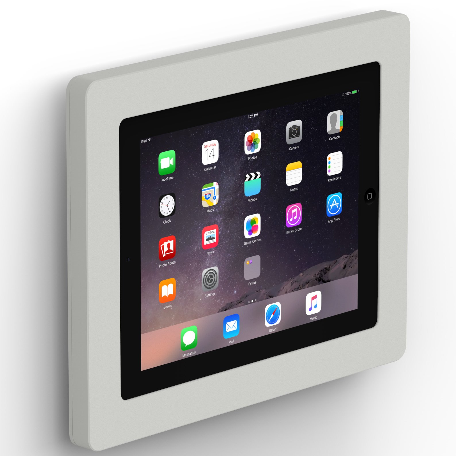 VidaMount Light Grey iPad Wall Mount Enclosure & Fixed VESA Slim Bracket Bundle - Compatible with iPad 2/3/4 | Perfect for Home, Office & Retail Digital Signage Displays