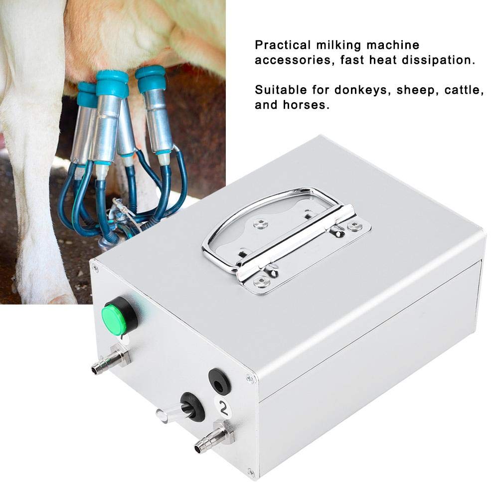 12V Electric Milking Machine - Aluminum Alloy Pulsation Vacuum Pump for Goats, Cows & Sheep | Portable Dairy Milker for Farms & Homesteads | Livestock Equipment for Small & Large Scale Milk Production