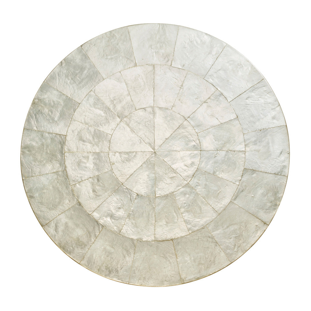 Round Capiz Shell Placemats Set of 4 - Natural Coastal Decor for Dining Table, Beach House, Boho Home Decor & Wedding Table Settings