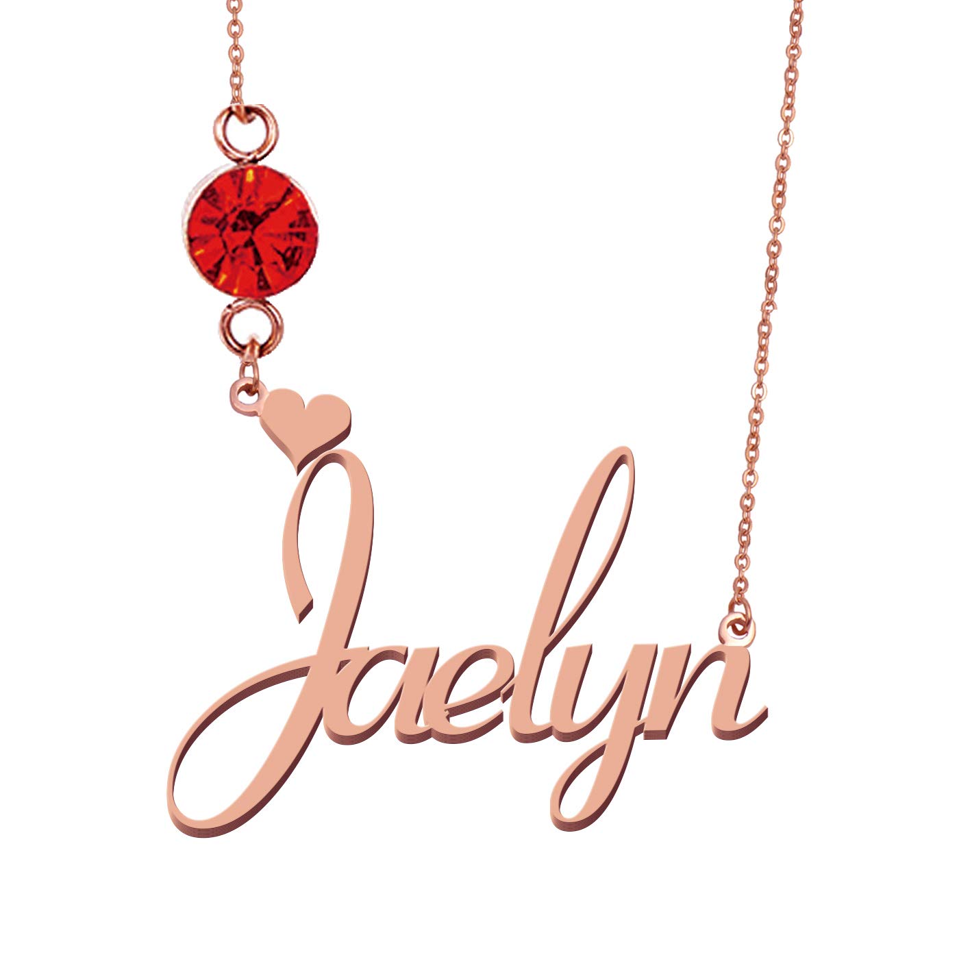 Personalized Name Necklace with Birthstone - Custom Engraved Jewelry for Women, Gift for Mom, Wife, Daughter - Perfect for Birthdays, Anniversaries & Special Occasions