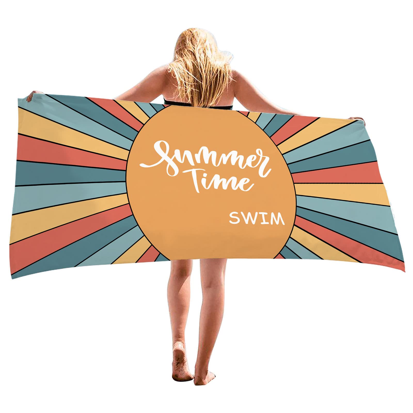 Quick Dry Microfiber Beach Towel - Large Sand Proof Travel Towel for Women & Swimmers | Perfect for Pool, Beach, Yoga & Gym Use