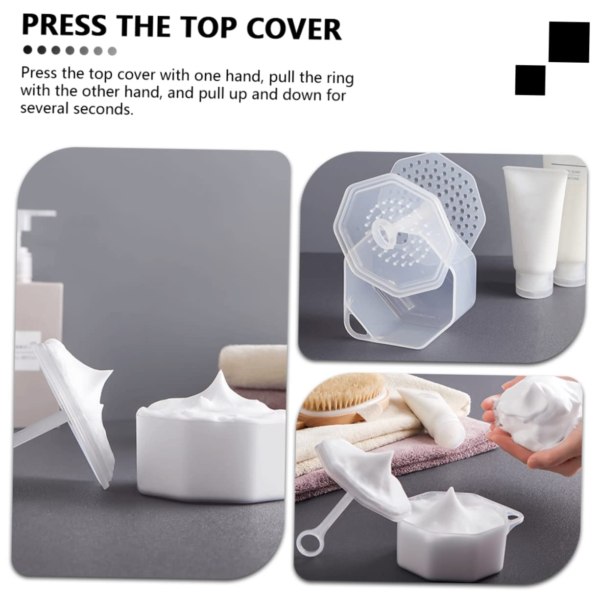 2 Sets Durable Foam Maker for Face Wash - Rich Cream Bubbler & Foamer Cup for Skincare - Korean Style White PP Foam Maker for Gentle Cleansing & Spa at Home