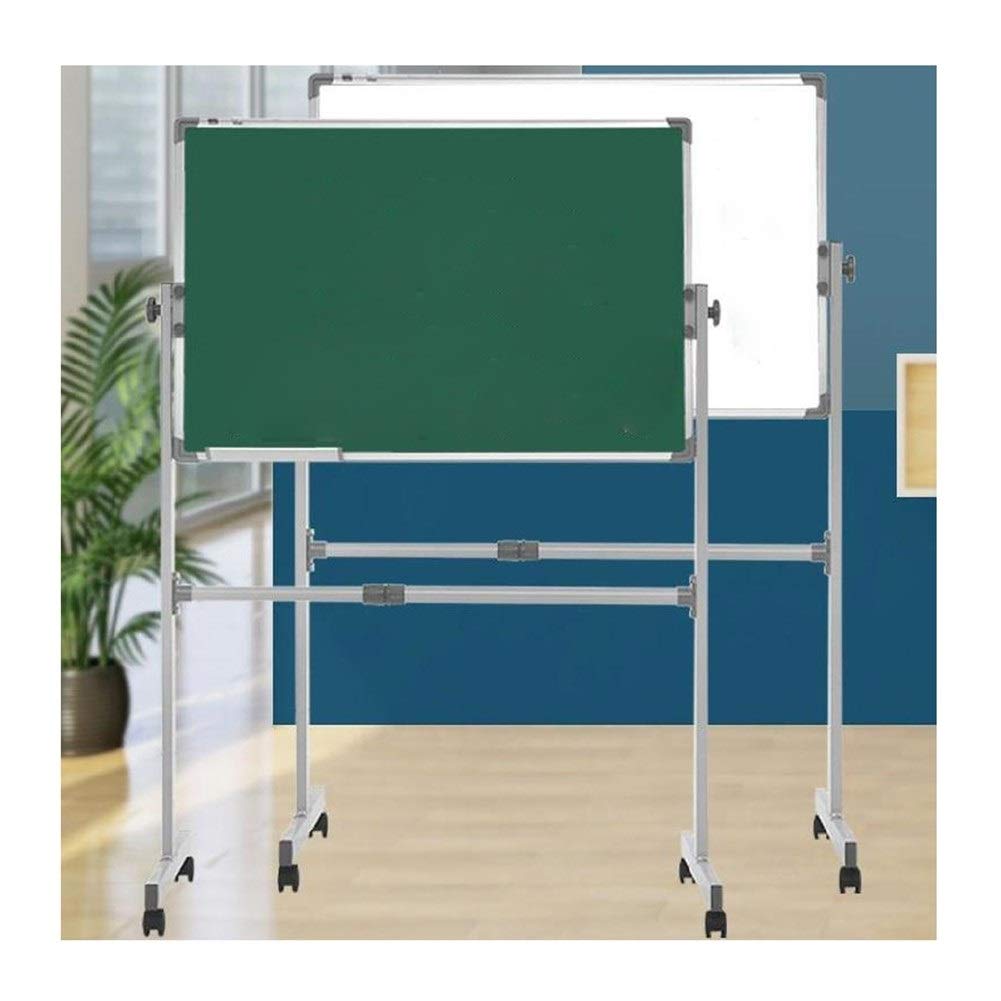 60x90cm Magnetic Mobile Whiteboard - Double-Sided Dry Erase Board with Rolling Stand (White & Green) for Office, Classroom & Home Use