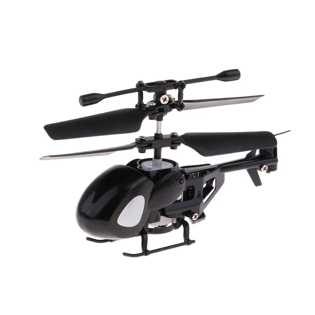 MERISHOPP® 2.5 Channel Mini PVC RC Helicopter Toy - Black Micro Remote Control Helicopter for Kids & Adults | Indoor Flying Drone with LED Lights | Perfect Birthday Gift & Party Favor for Boys Girls | Fun STEM Learning Toy for Home, Office, Classroom Play