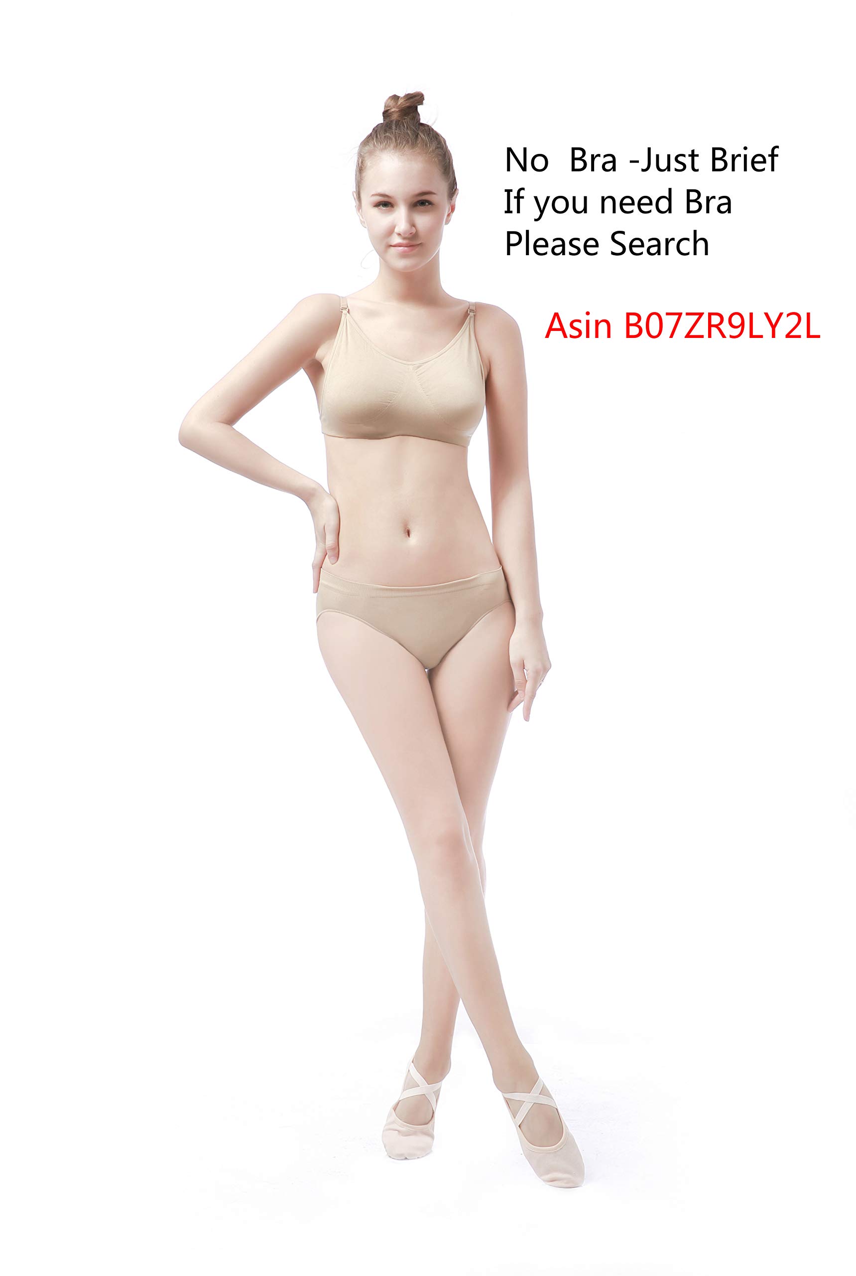Dance Ballet Briefs for Women and Girls - Seamless Gymnastics Underpants, Beige Ballet Underwear, Dance Shorts (5-10) - Perfect for Ballet Class, Recitals & Dance Performances