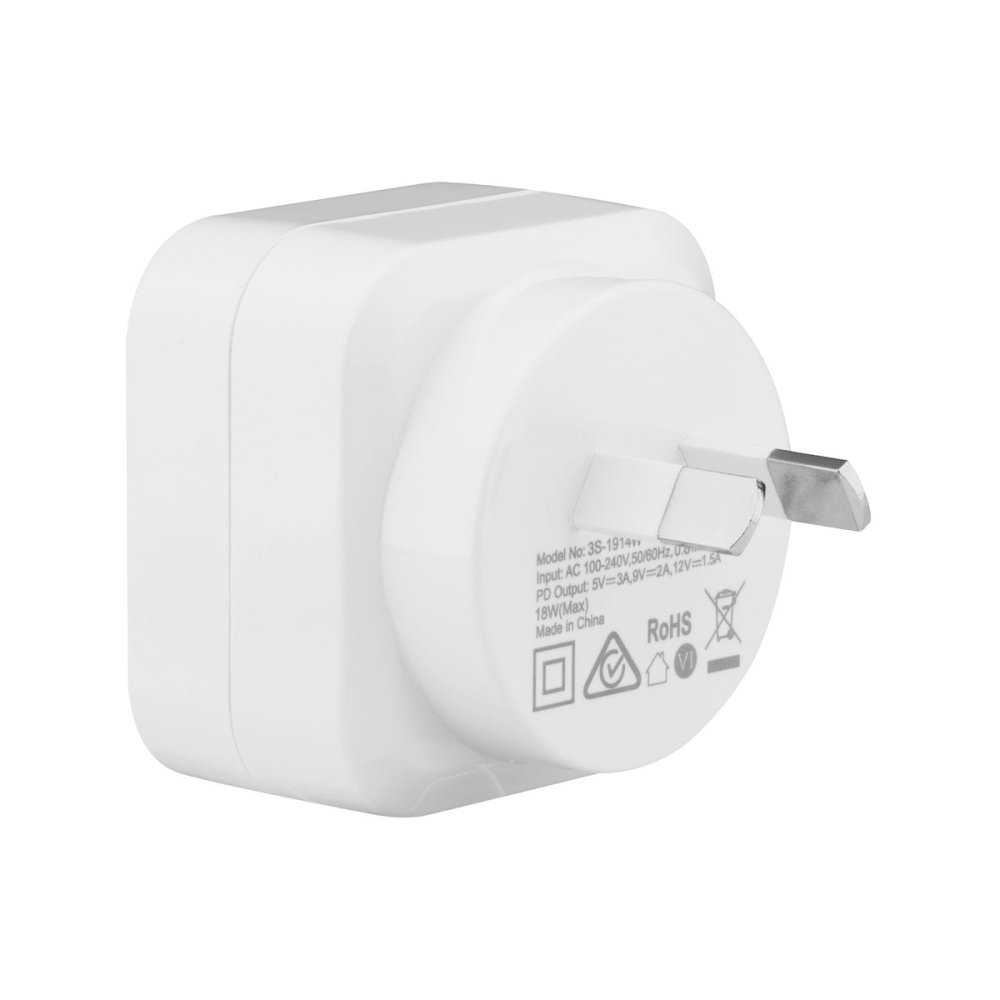 3sixT 18W USB C PD Wall Charger - Fast Charging Adapter for iPhone, Samsung, iPad - Perfect for Home, Office & Travel