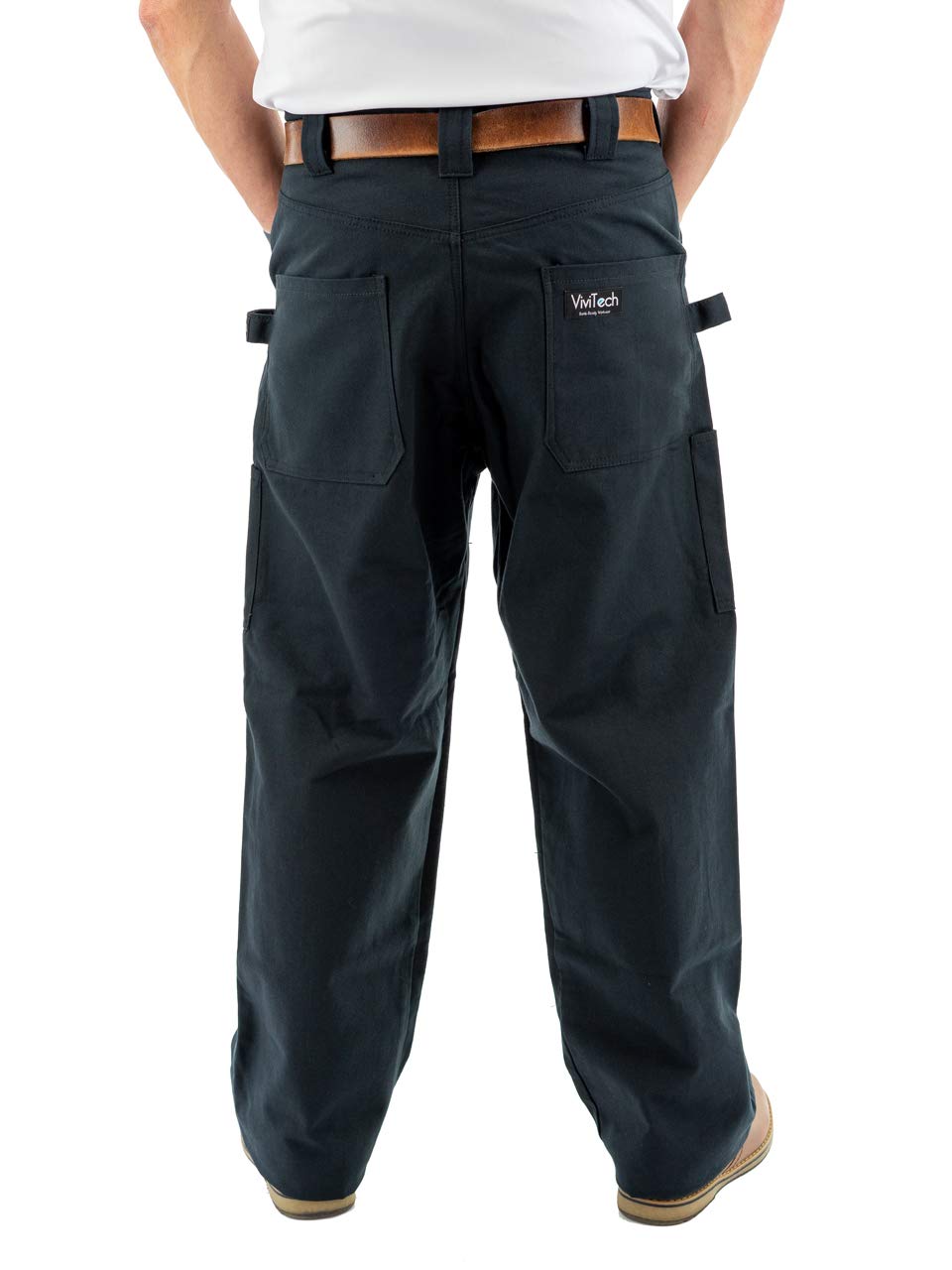 ViviTech - Heavy Duty Cotton Canvas Work Pants with Reinforced Knee Pads for Construction, Carpentry & Outdoor Jobs | Durable Utility Pants for Men | Perfect for DIY Projects, Landscaping & Tough Work Environments