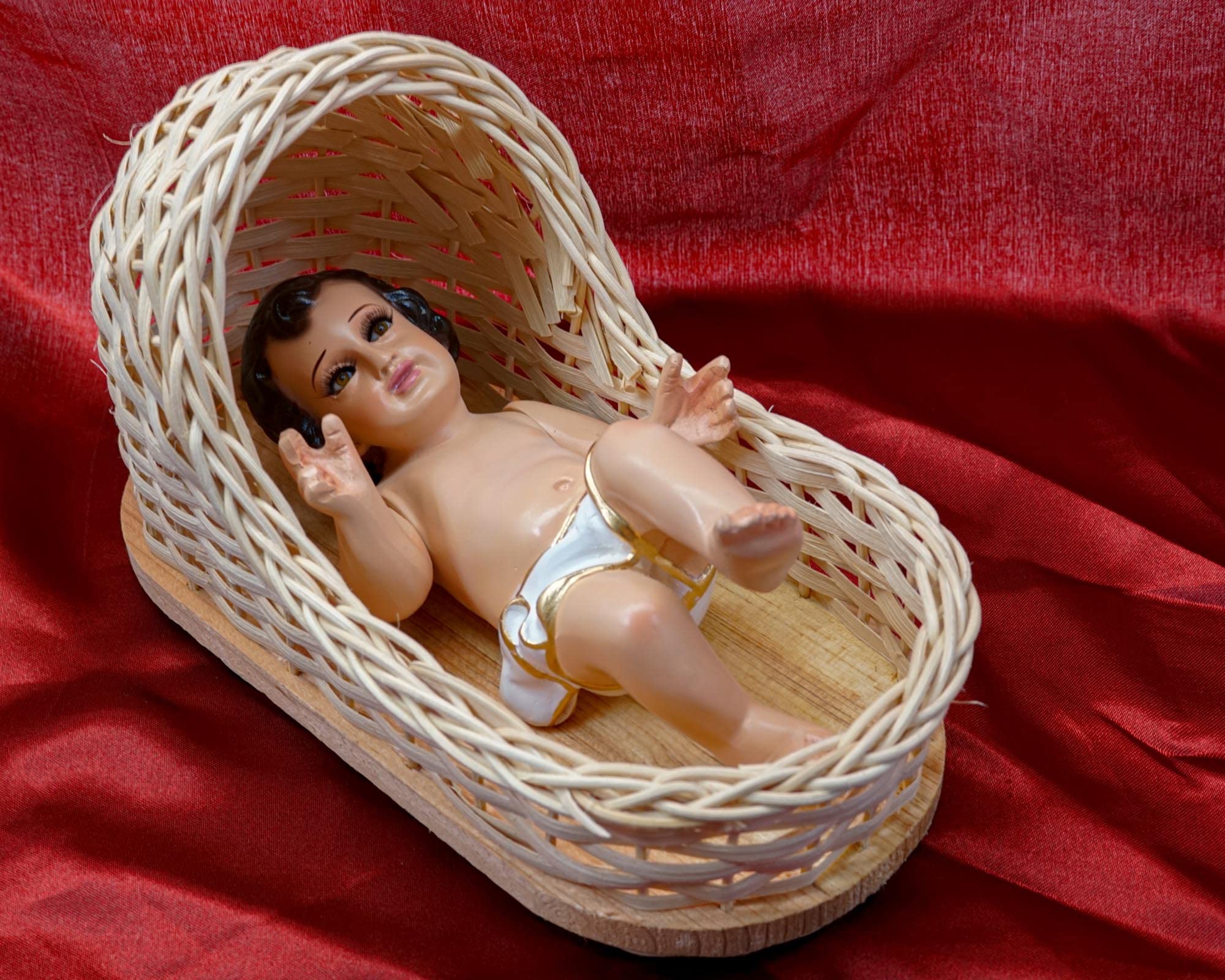 Hand-Painted Baby Jesus Doll - 12 Inch Christmas Nativity Figurine, Resin Holy Child Statue for Nativity Scene, Holiday Decor & Gift - Perfect for Home Altars, Church Displays & Christmas Traditions