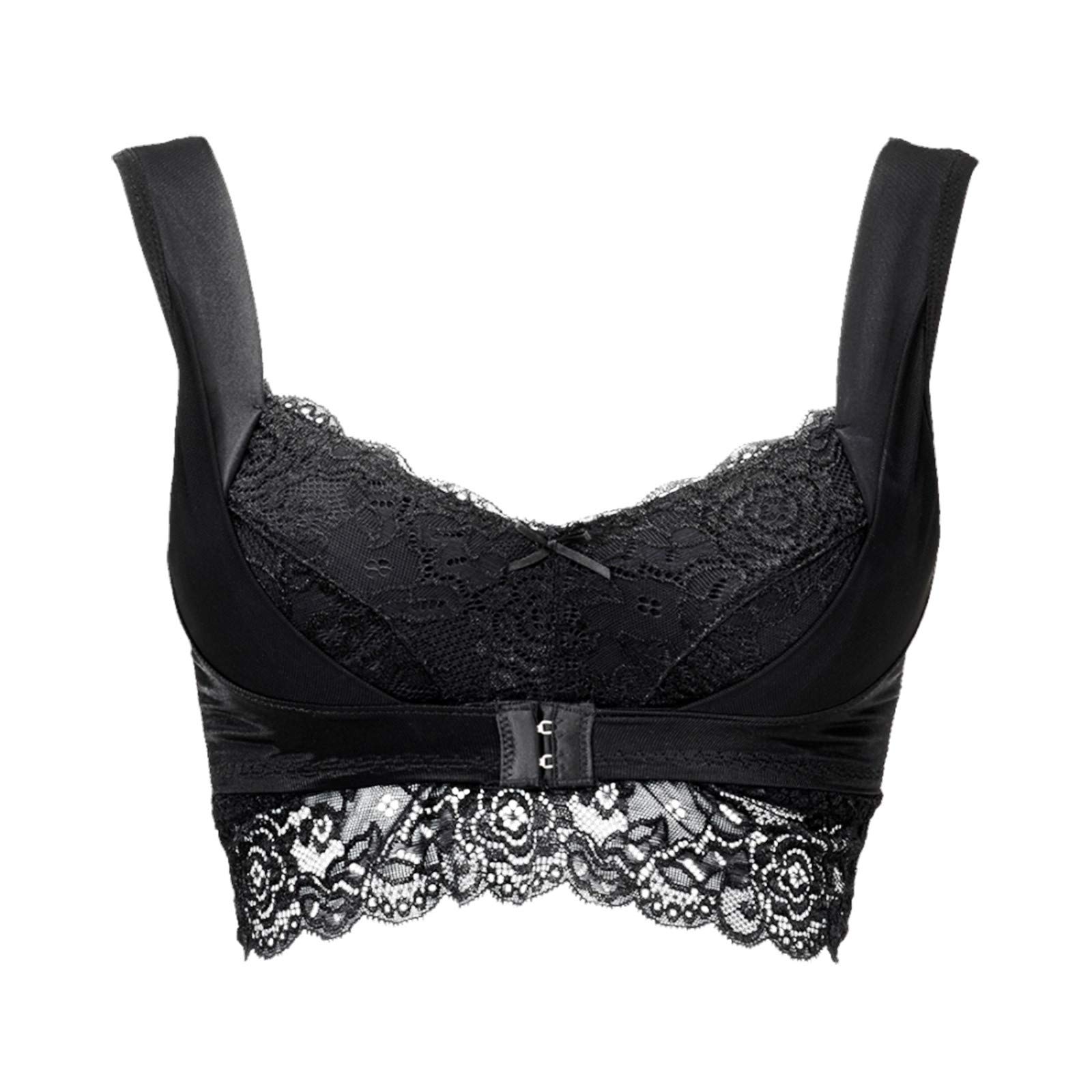 Front Buckle Sexy Lace Nursing Bra - No Steel Ring, Open Back Sleep Bra for Women | Comfortable Maternity & Breastfeeding Underwear for Nighttime & Lounge Wear