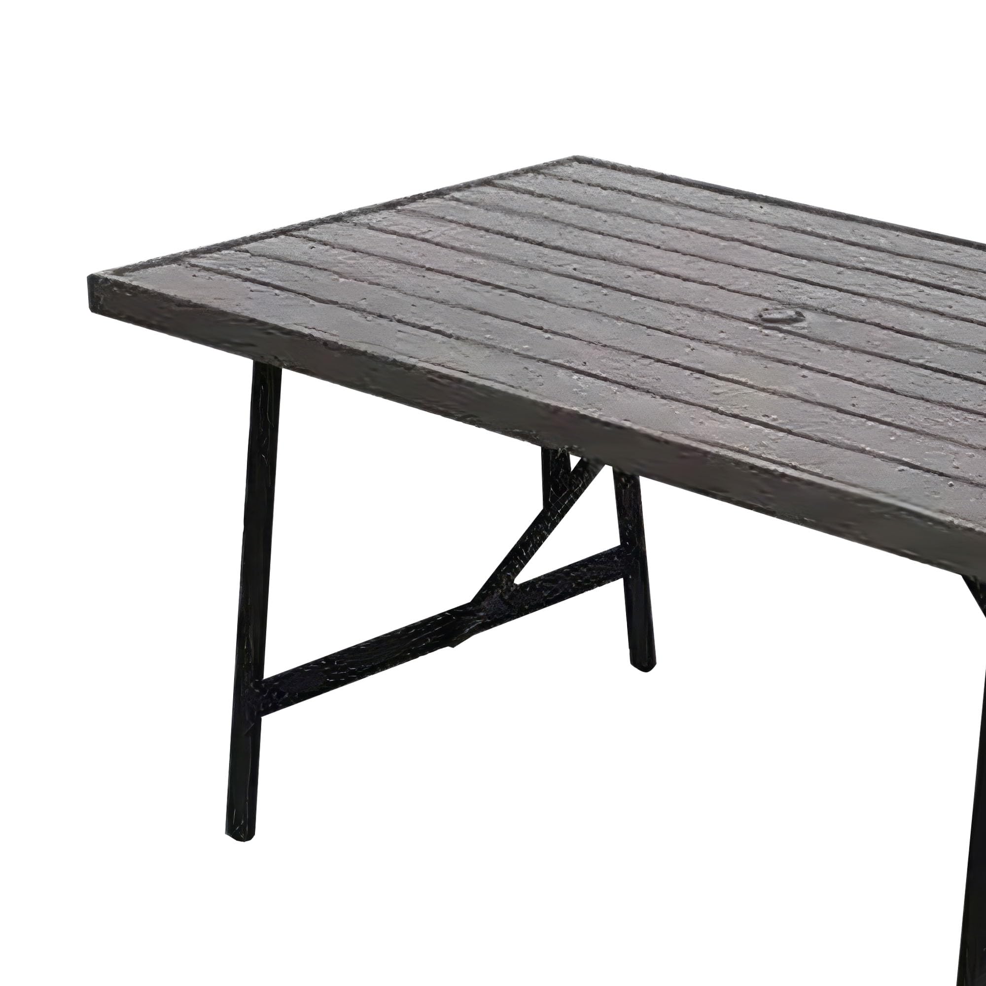Norwalk 40 x 70 Inch Rectangular Outdoor Dining Table - All-Weather Aluminum Slat Top - Durable Patio Furniture for Backyard, Deck & Garden - Taupe Grey (Perfect for Outdoor Entertaining & Dining)