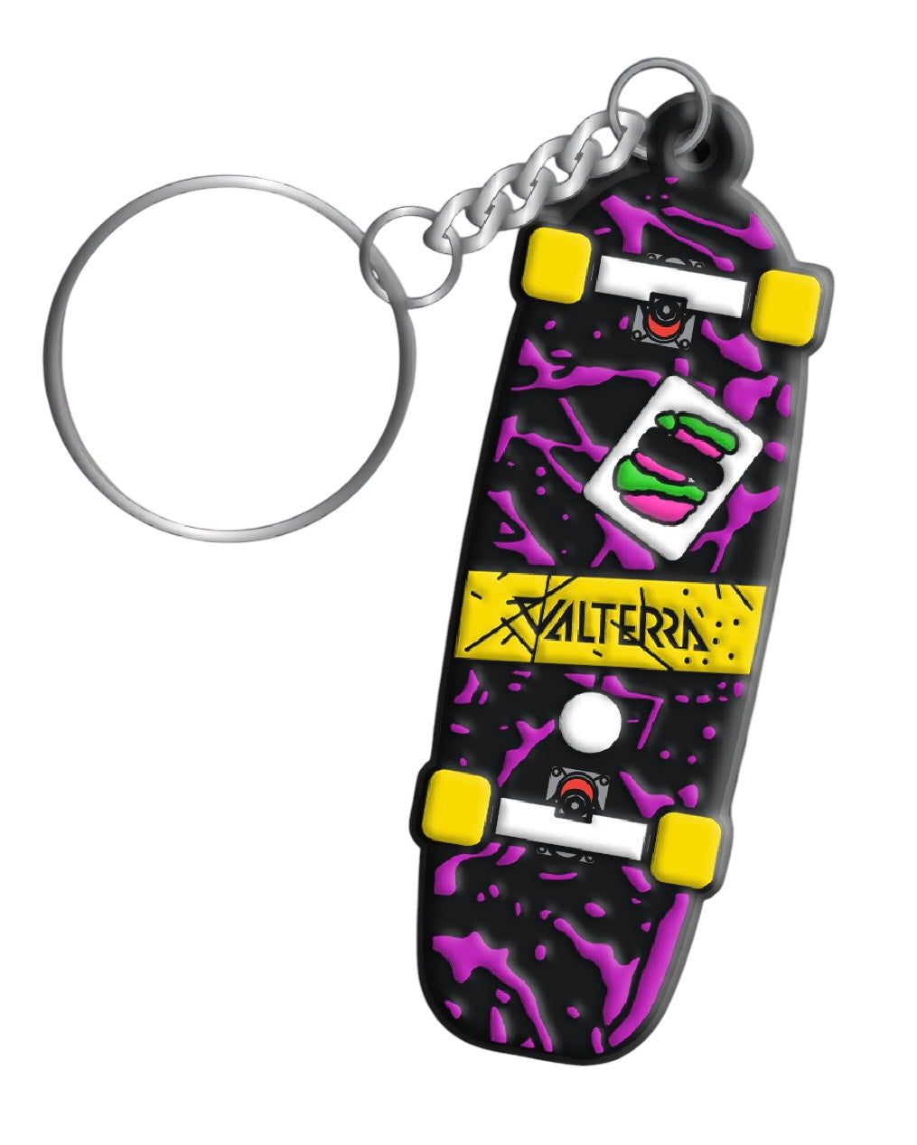 Pre-Order Back to the Future Valterra Madrid Skateboard Keychain - Retro Movie Collectible Gift for Fans - Perfect for Keychains, Backpacks, and Skateboard Accessories
