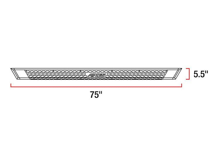 Chrome Aluminum Side Bars Running Boards for 1999-2016 Ford F250/F350 Super Duty - Aries 2555014 AdvantEDGE 5.5