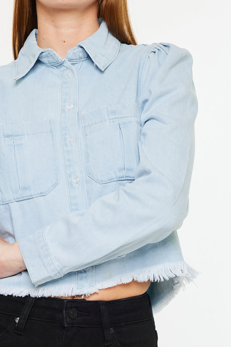 Madeline Cropped Button Down Shirt for Women | Stylish Casual & Office Wear | Perfect for Summer Outfits, Date Nights & Work Attire
