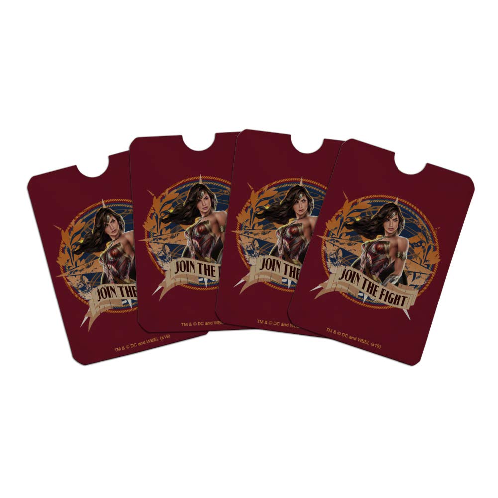 Wonder Woman Movie RFID Blocking Credit Card Holder Set of 4 - Anti-Theft Wallet Protector for Women & Men - Perfect for Travel, Shopping & Everyday Use