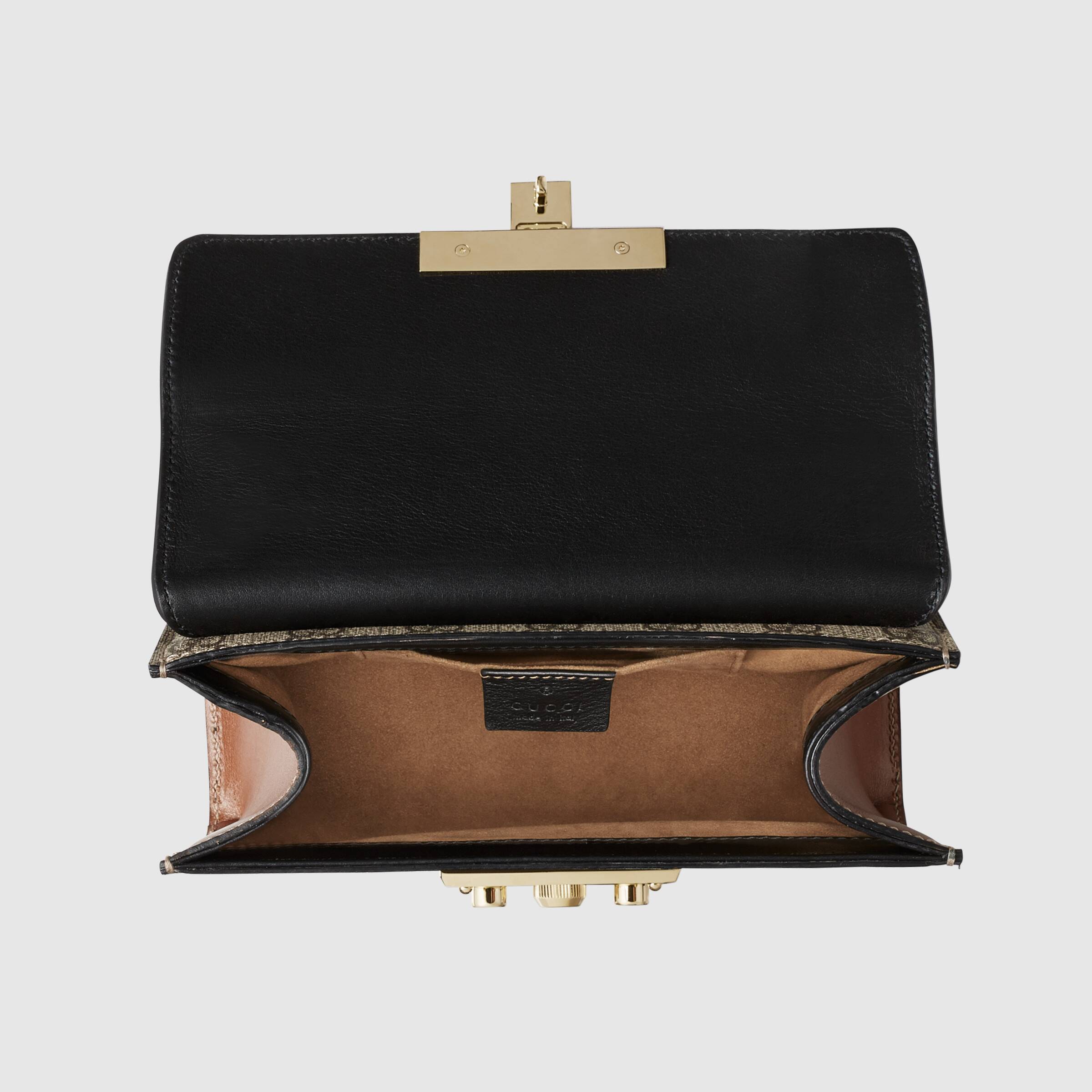 Gucci Padlock Small GG Supreme Canvas Shoulder Bag Black/Brown - Luxury Crossbody Purse for Women, Fashion Designer Handbag for Daily Use, Work, Travel & Special Occasions