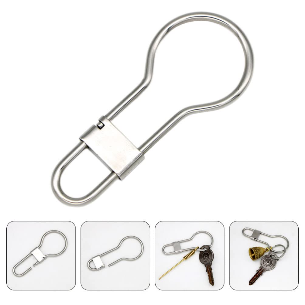 Stainless Steel Keychain Key Ring - Creative DIY Key Holder for Bags, Waist & Decor - Durable Portable Key Buckle Pendant for Everyday Use, Gifts & Travel Accessories