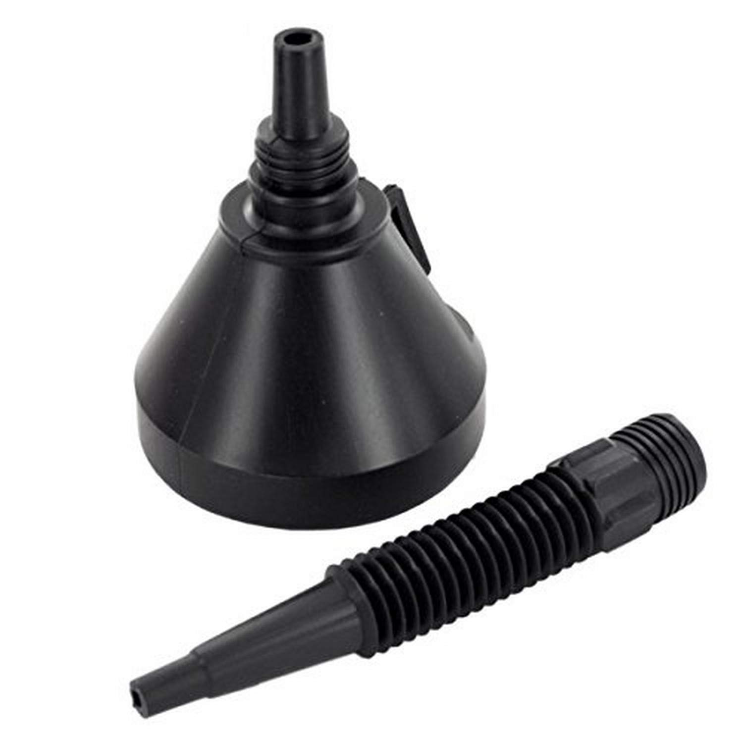Bulk Black Oil Funnel with Attachment - Heavy Duty Automotive Funnel Kit for Engine Oil, Transmission Fluid & DIY Car Maintenance