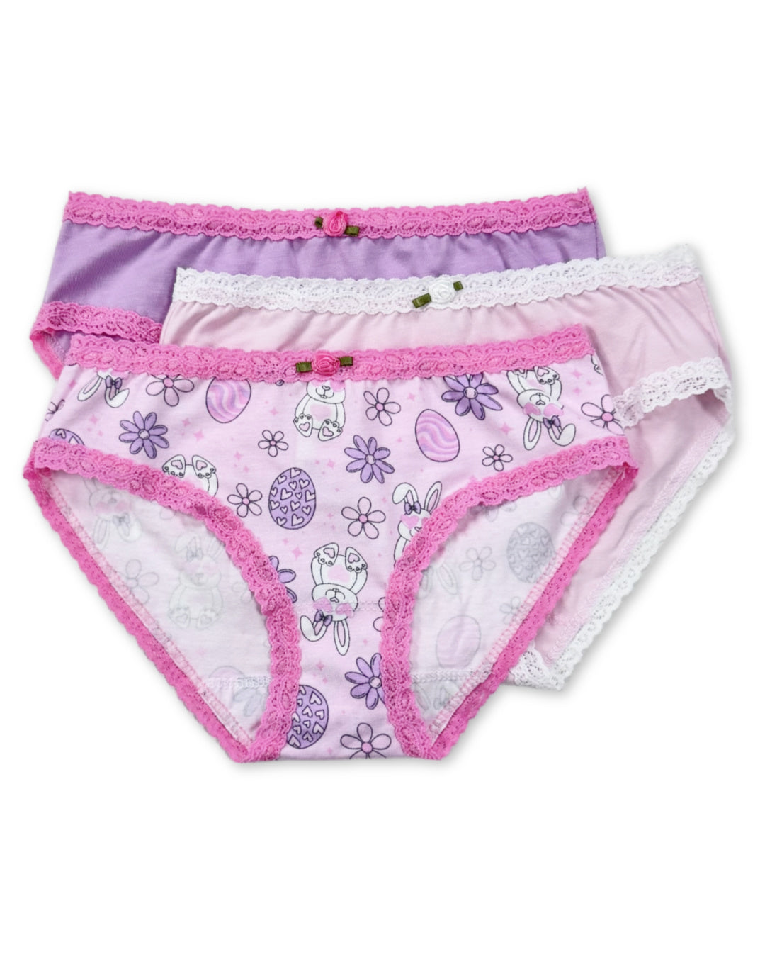 Pink Bunny Women's Cotton Underwear 3 Pack - Soft Breathable Panties for Everyday Comfort & Sleepwear