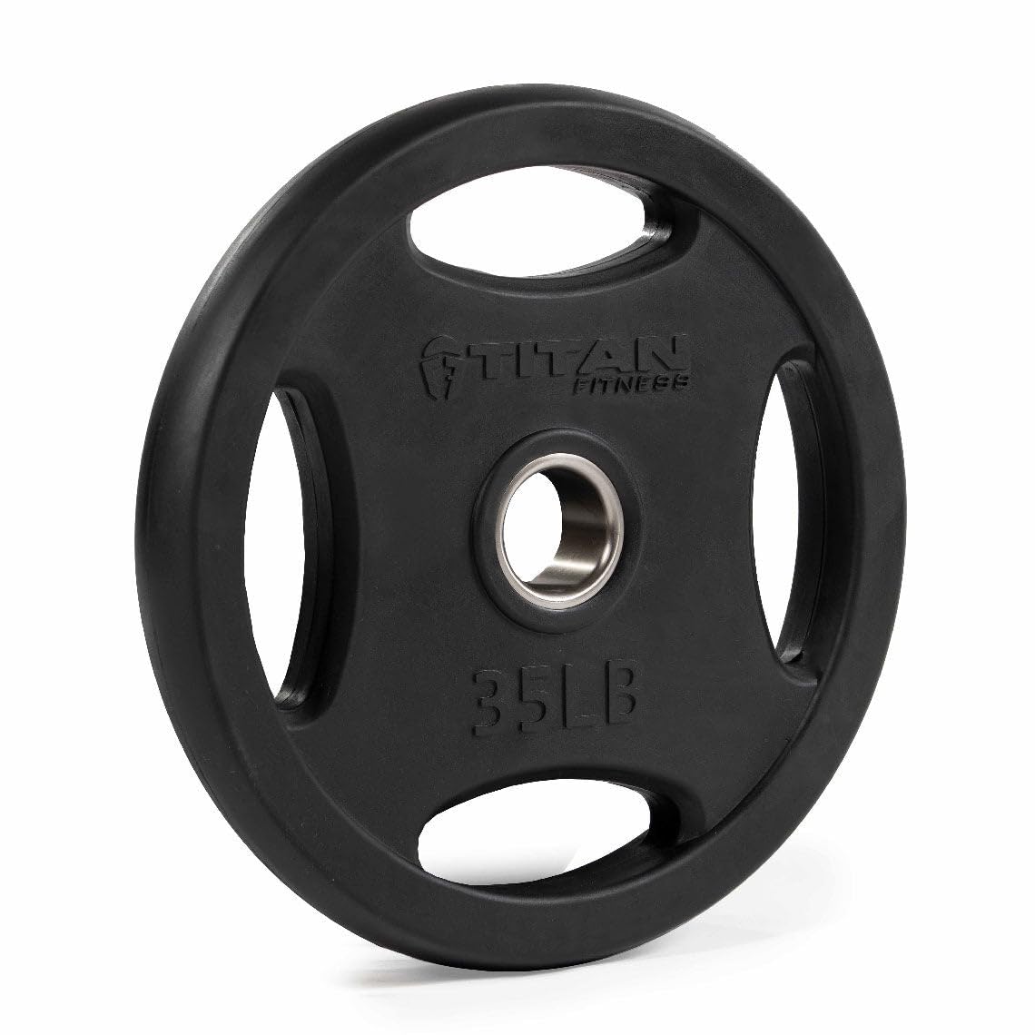 Titan Fitness Grip Plates - Cast Iron Rubber Coated Weight Plates for Strength Training & Home Gym Workouts - Perfect for Deadlifts, Squats & CrossFit Exercises