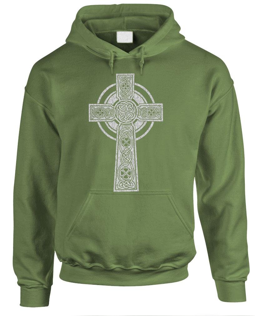 Celtic Cross Pullover Hoodie for Men & Women - Soft Cotton Unisex Sweatshirt with Classic Celtic Design | Perfect for Casual Wear, Street Style & Outdoor Activities