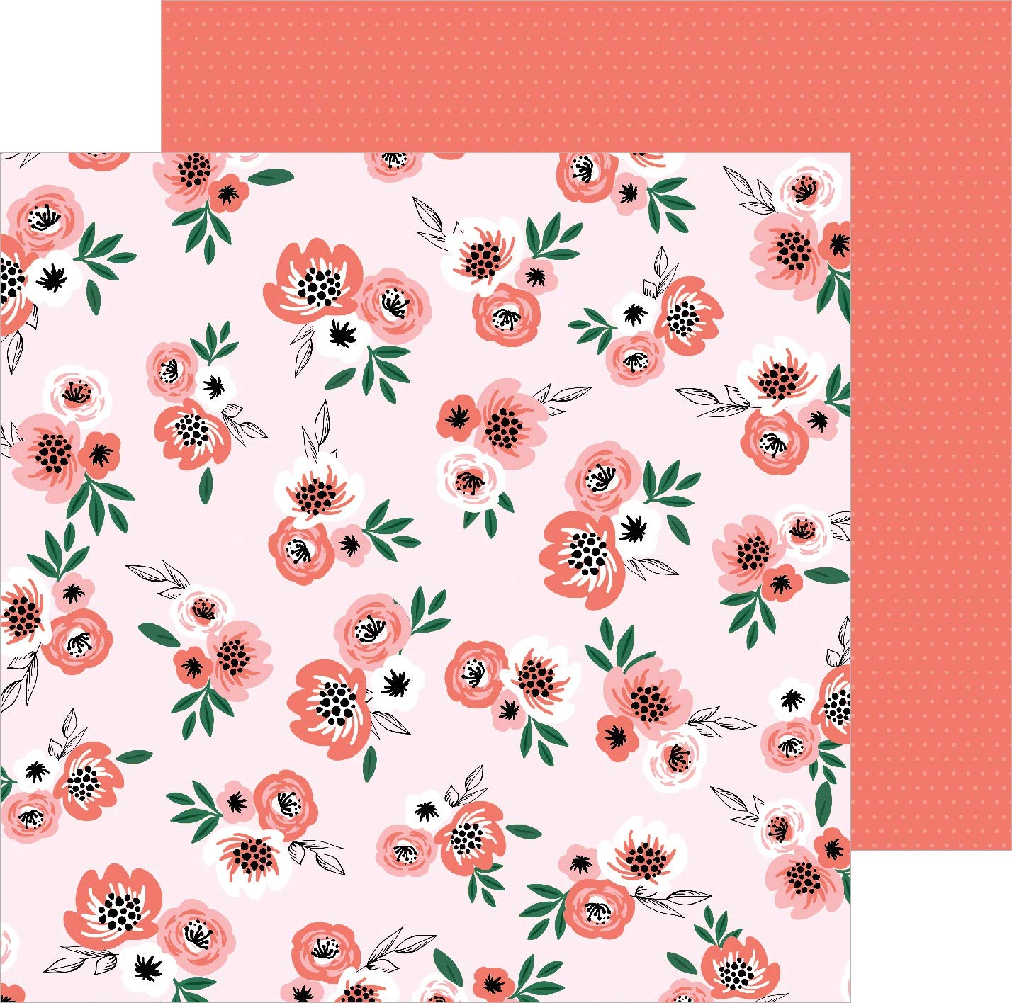 Pebbles Hey Hello Paper 12 Inch BLSH Blushing Blooms - Perfect for Scrapbooking, Card Making, and DIY Craft Projects
