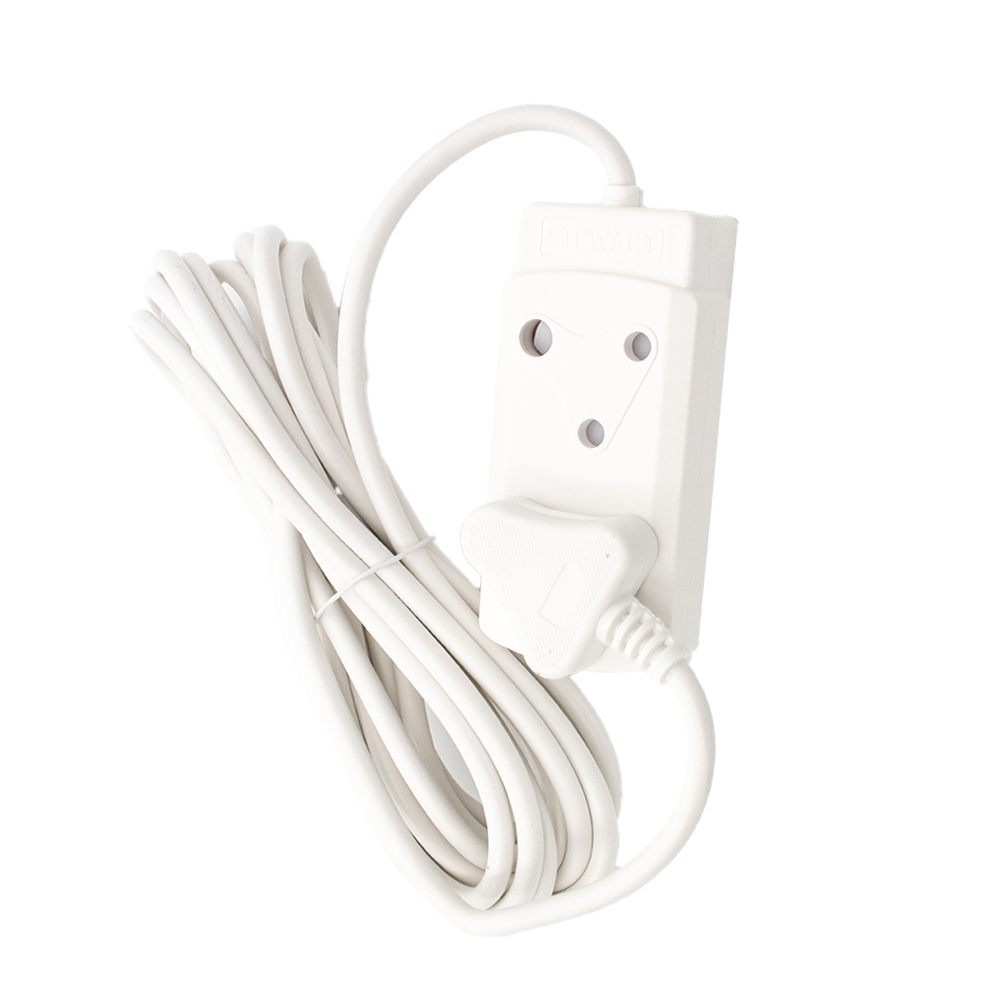 20M Stewart Electrical Extension Cord STW F01 20M - Heavy Duty Power Cable for Home, Office & Outdoor Use - Perfect for Appliances, Tools & Holiday Lights