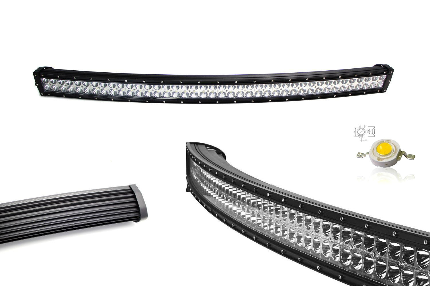 240W 40-42 Inch LED Light Bar with Lower Bumper Bracket for 2011-2016 Ford F250 F350 Super Duty Trucks - Off-Road, Camping & Night Driving Lighting Upgrade