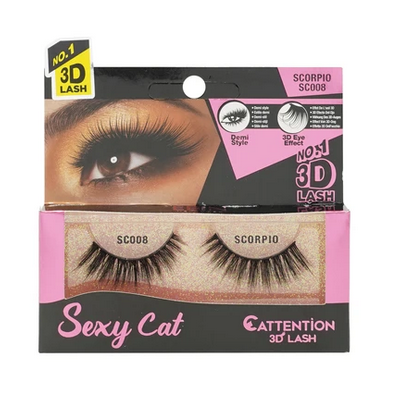 3D Sexy Cat Eyelashes - Natural & Dramatic False Lashes for Women (Choose Your Style) | Perfect for Halloween, Cosplay, and Night Out Makeup Looks