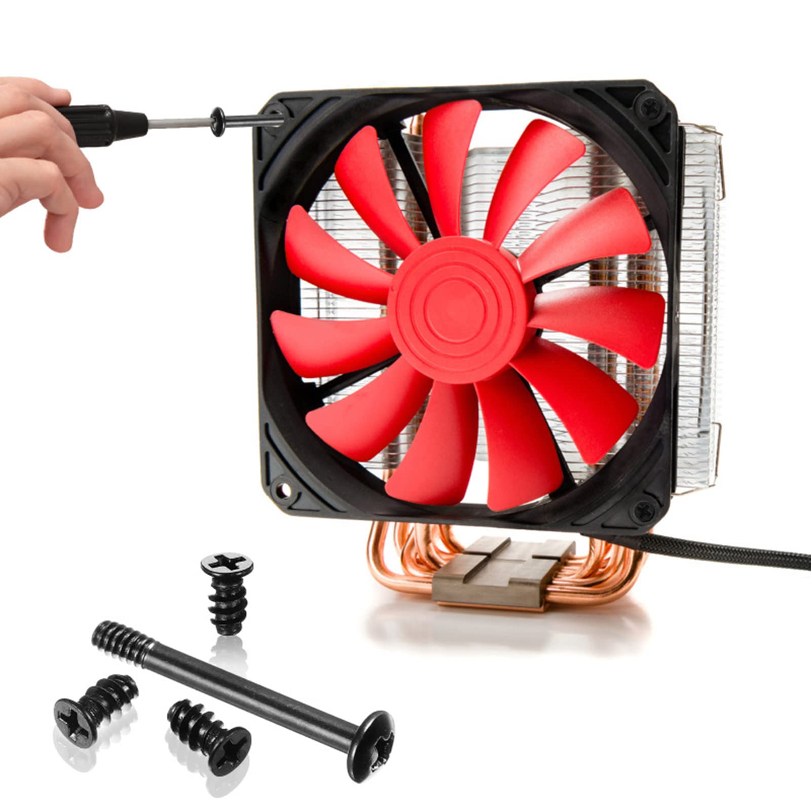 60pcs Computer Case Cooling Fan Screws - Long & Short Fan Mounting Screws for PC Build, Laptop Cooling & DIY Computer Repair | Durable Hardware for Optimal Airflow & PC Performance