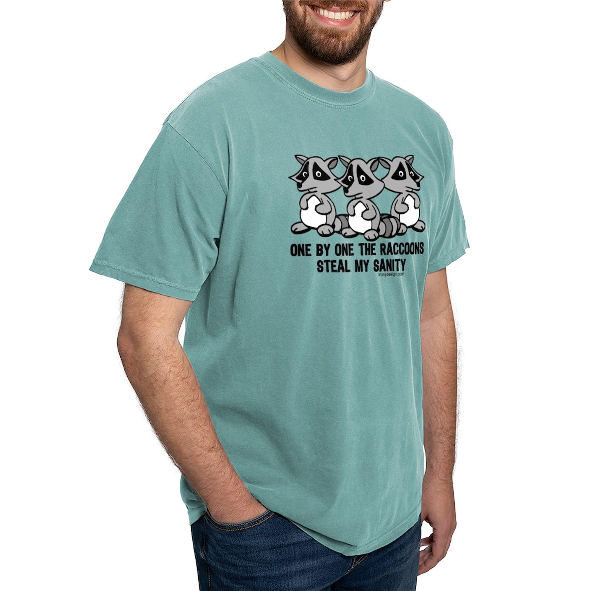 One by One The Raccoons Graphic T-Shirt for Men - Soft Comfort Colors Cotton Tee - Casual Wear, Gifts for Animal Lovers, Funny Raccoon Shirt