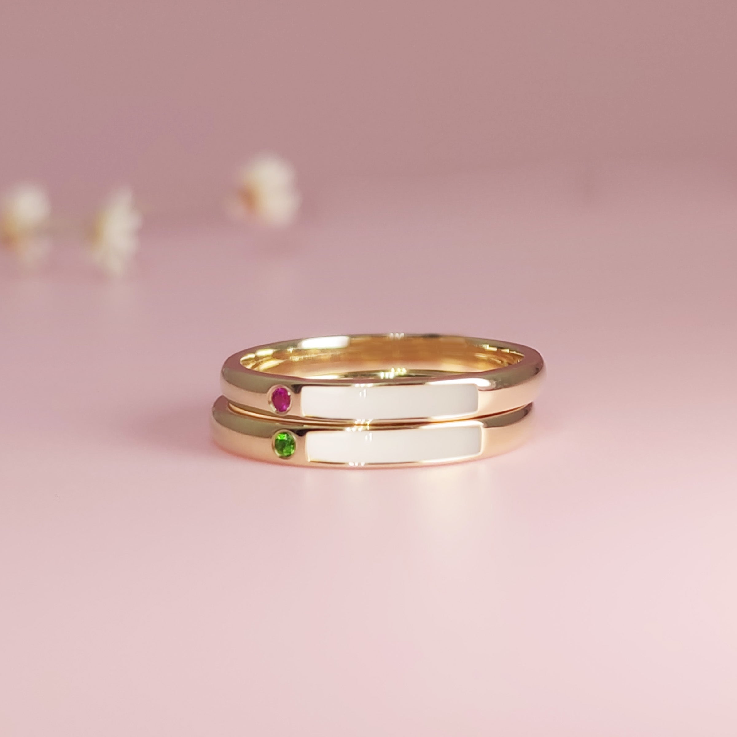 Bond Forever: 2mm Band Birthstone Breastmilk Ring - Perfect for Mother's Jewelry, Breastfeeding Keepsake & Personalized Gifts