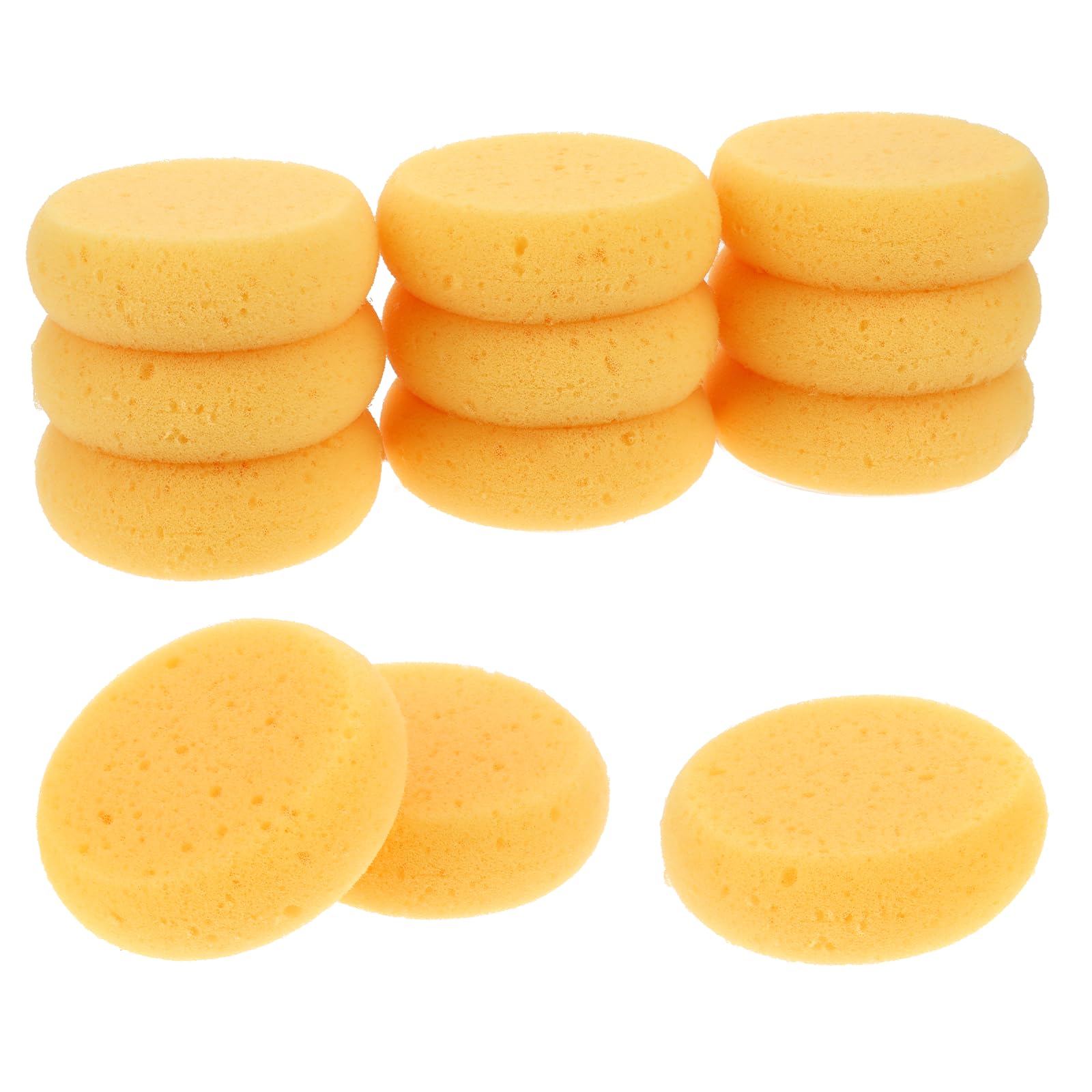 12PCS 3-Inch Round Pottery Sponges for Clay & Acrylic Painting - Artist-Grade Painting Sponges for Pottery Making, Ceramics & Canvas Art - Perfect for Sculpting, Glazing & Texture Creation