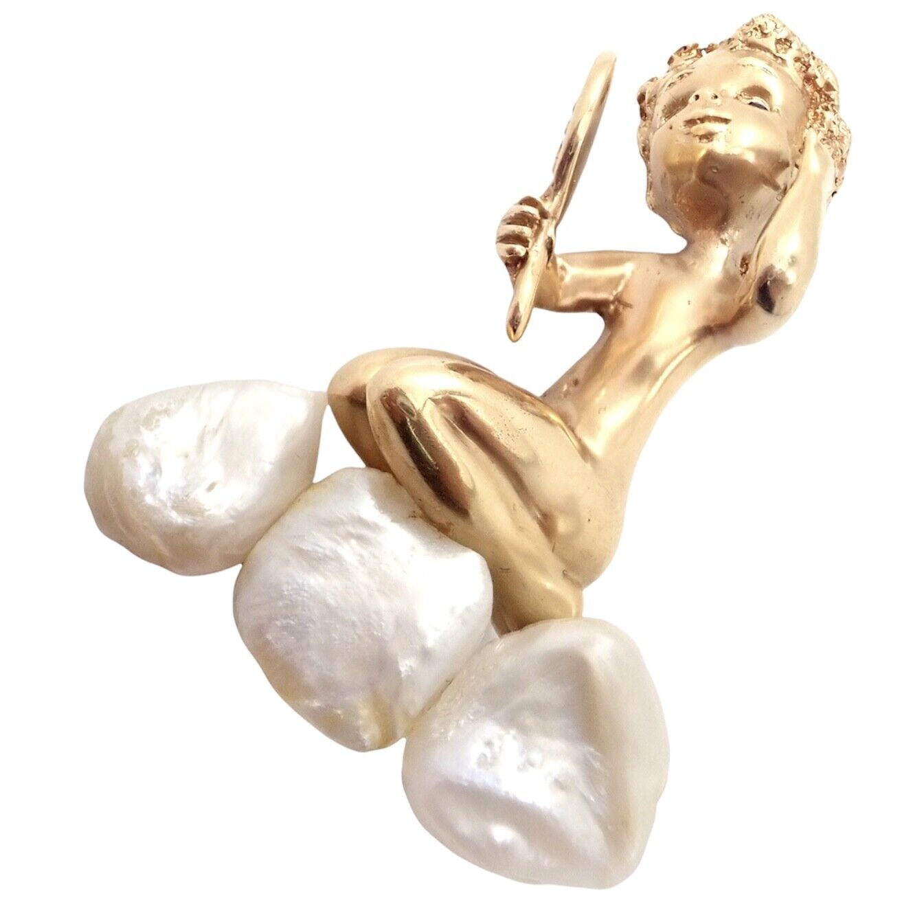 Vintage 14k Yellow Gold Sapphire Pearl 