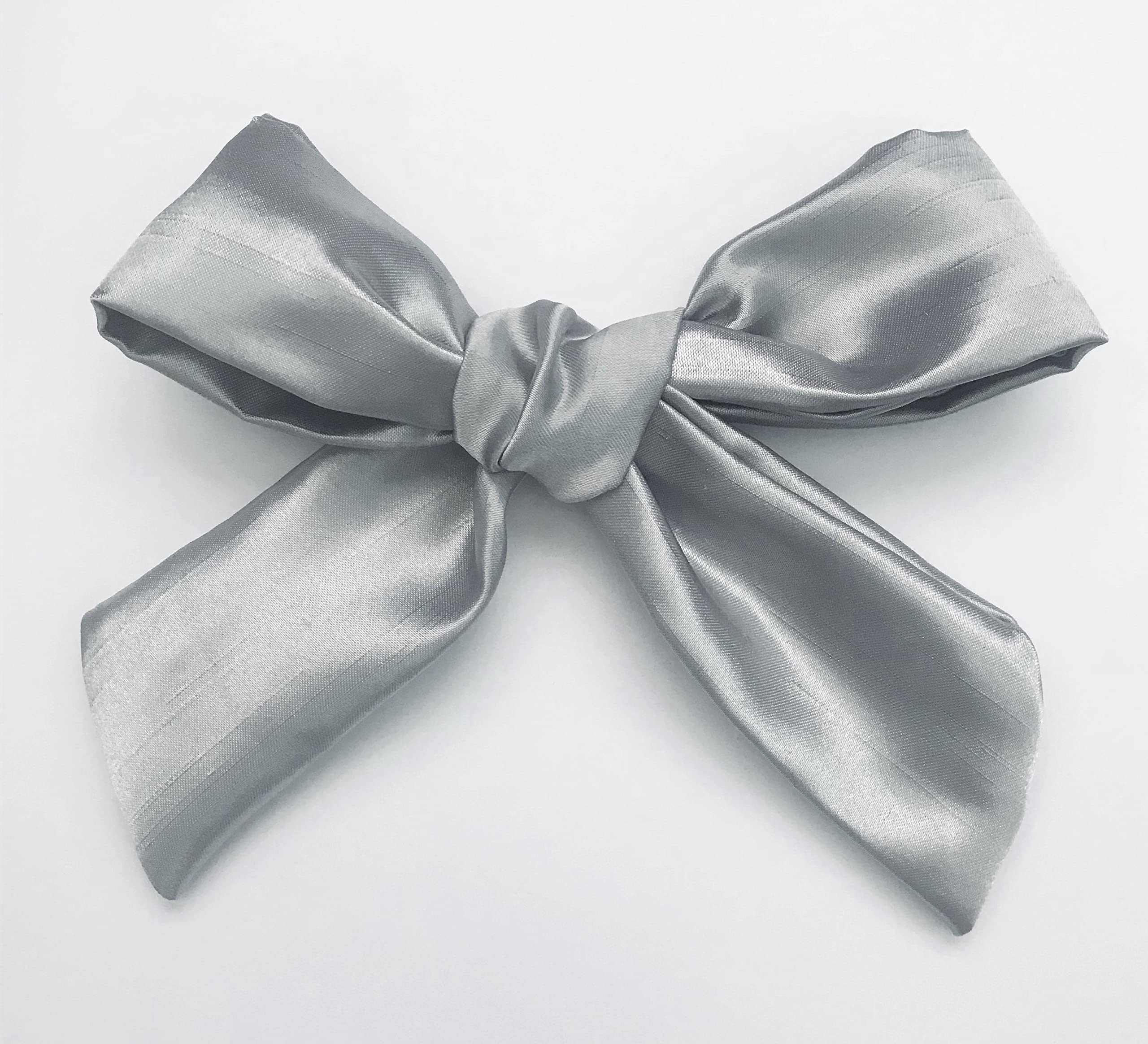 Large Hair Bows for Women & Girls - Silky Satin Ribbon French Bowknot Hair Clips for Thick & Fine Hair - Perfect for Weddings, Parties & Daily Accessories