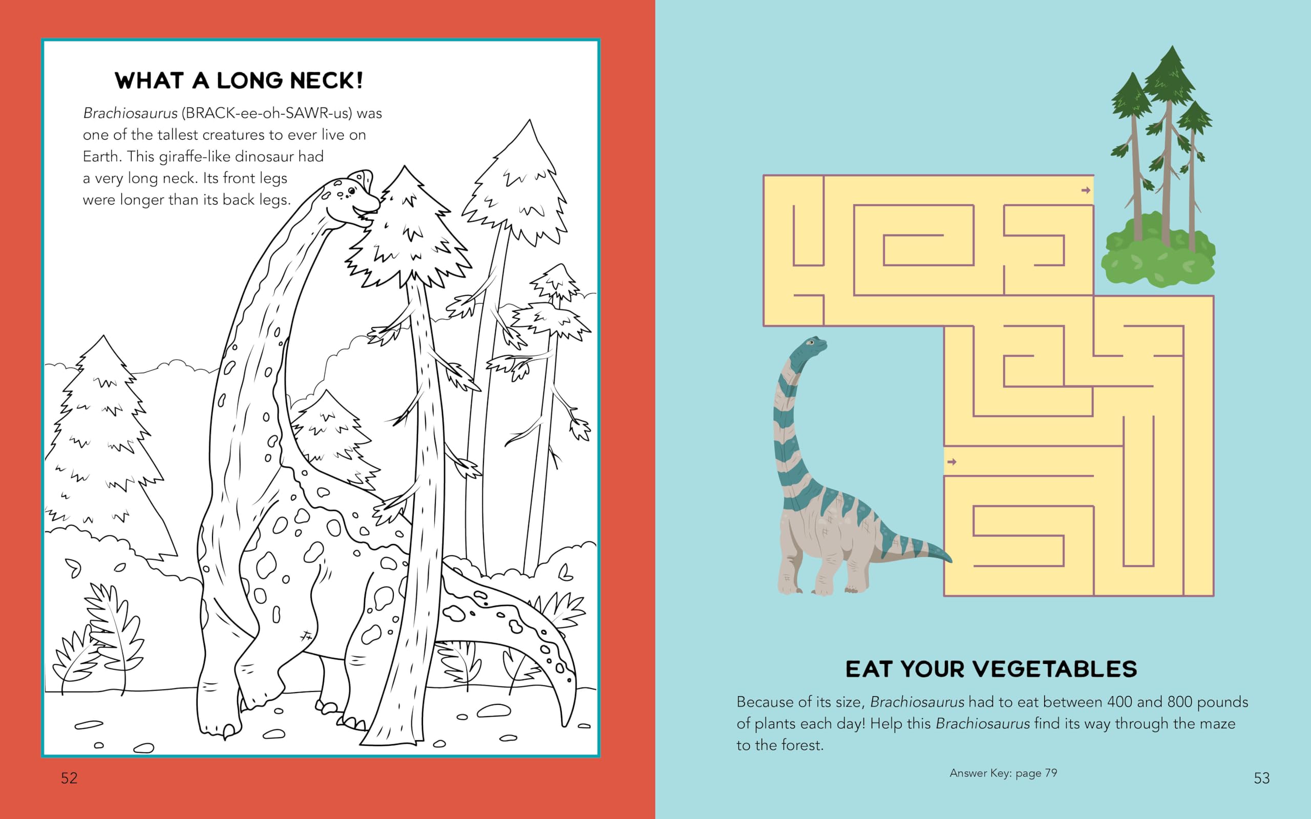 Dinosaur Activity Book for Kids: 70 Fun Learning Activities - Coloring, Dot-to-Dot & Spot the Difference Games | Perfect for Travel, Birthday Gifts & Classroom Activities