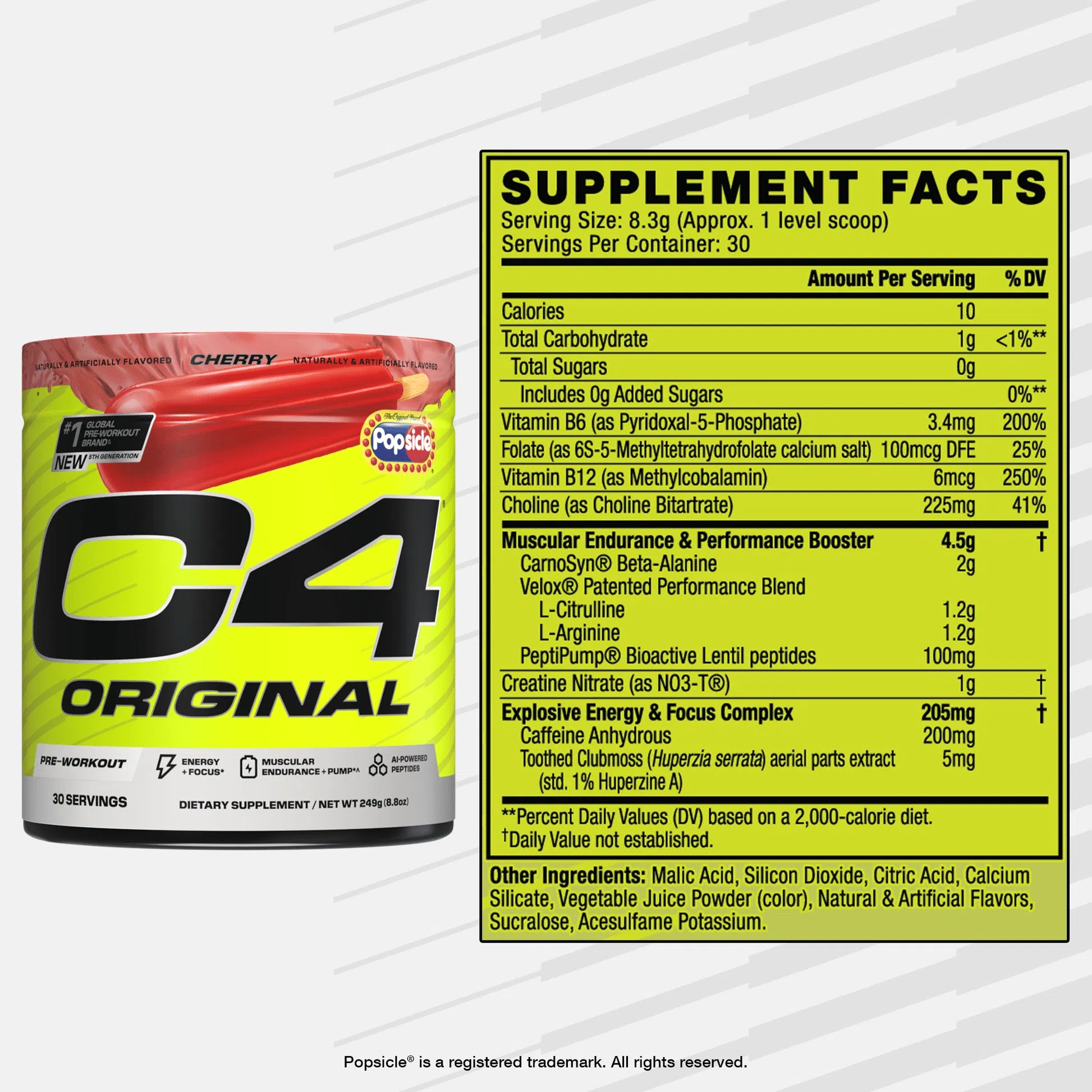 Cellucor C4 Original Pre Workout Powder - 5th Generation Formula for Energy & Focus | Gym, Running & Fitness Training Supplement