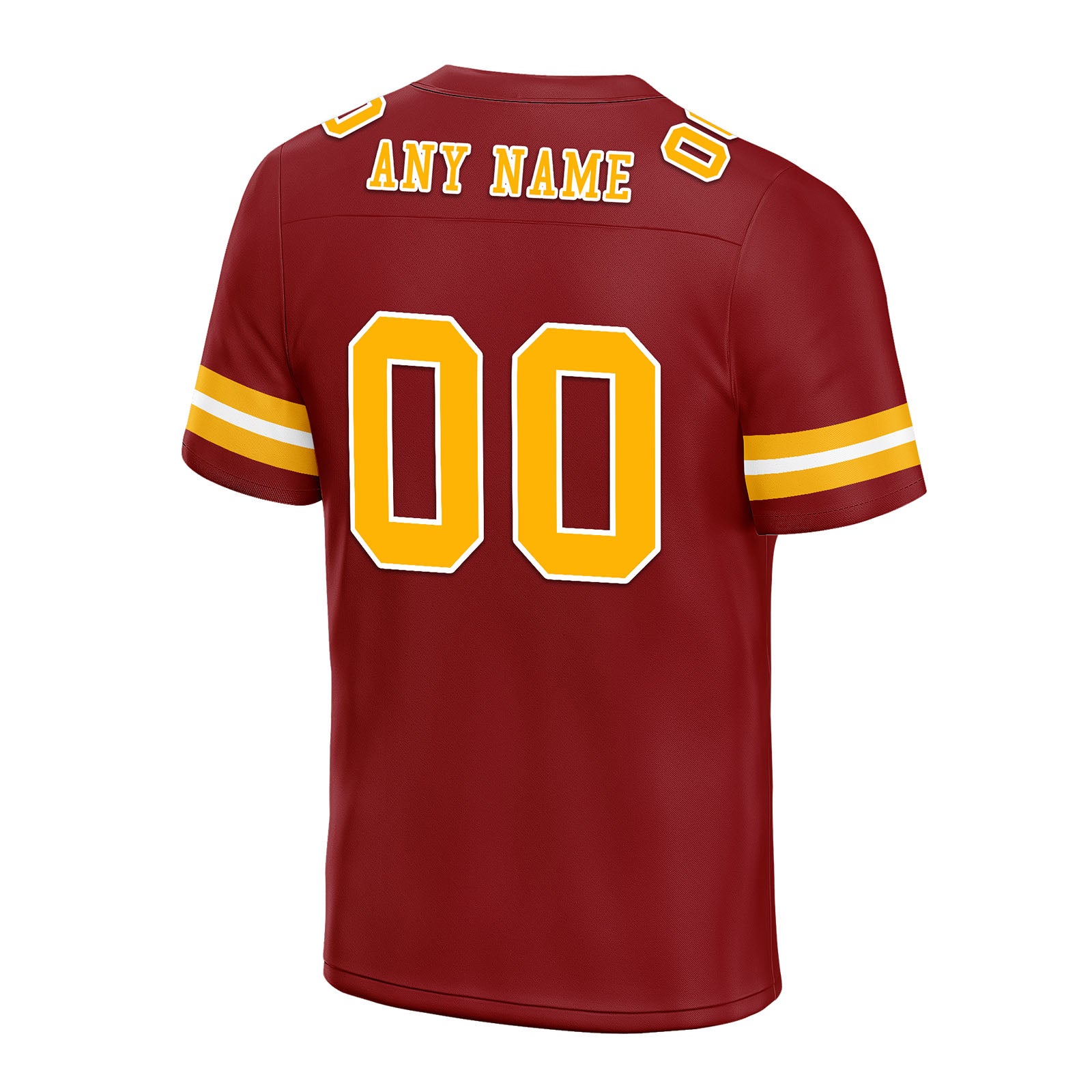 Custom Washington Football Jersey - Personalized Deep Red & Yellow Authentic NFL Jersey FBJ02 E0601 | Perfect for Game Day, Tailgating & Fan Events