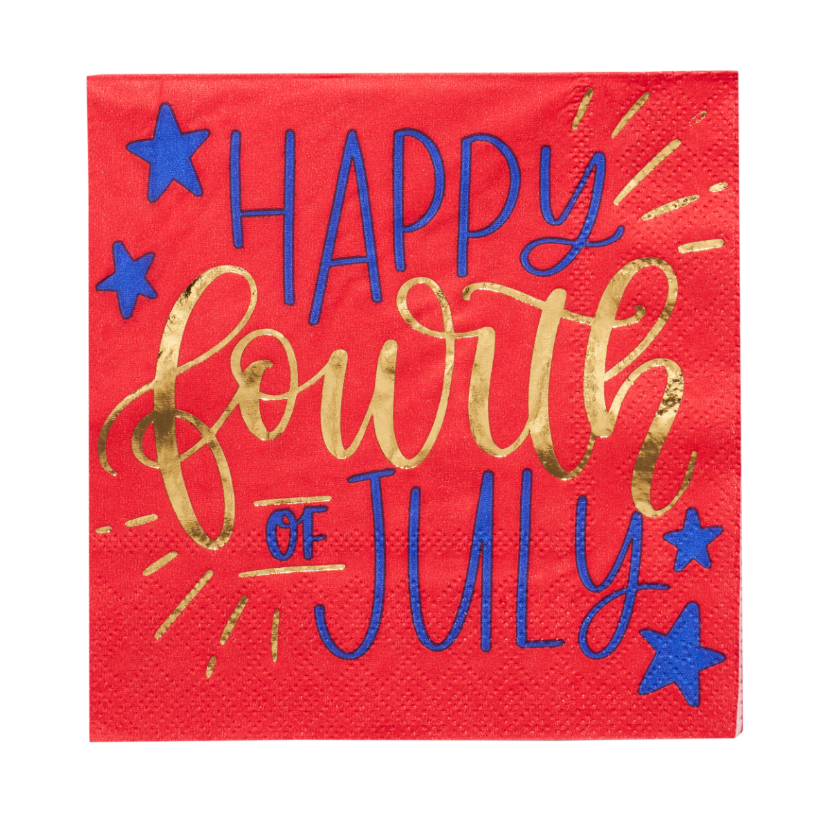 Modern Patriotic Cocktail Napkins - 20 Pack for 4th of July Party Decorations | Red White & Blue Paper Drink Coasters for Independence Day Celebrations, BBQs, and Summer Gatherings