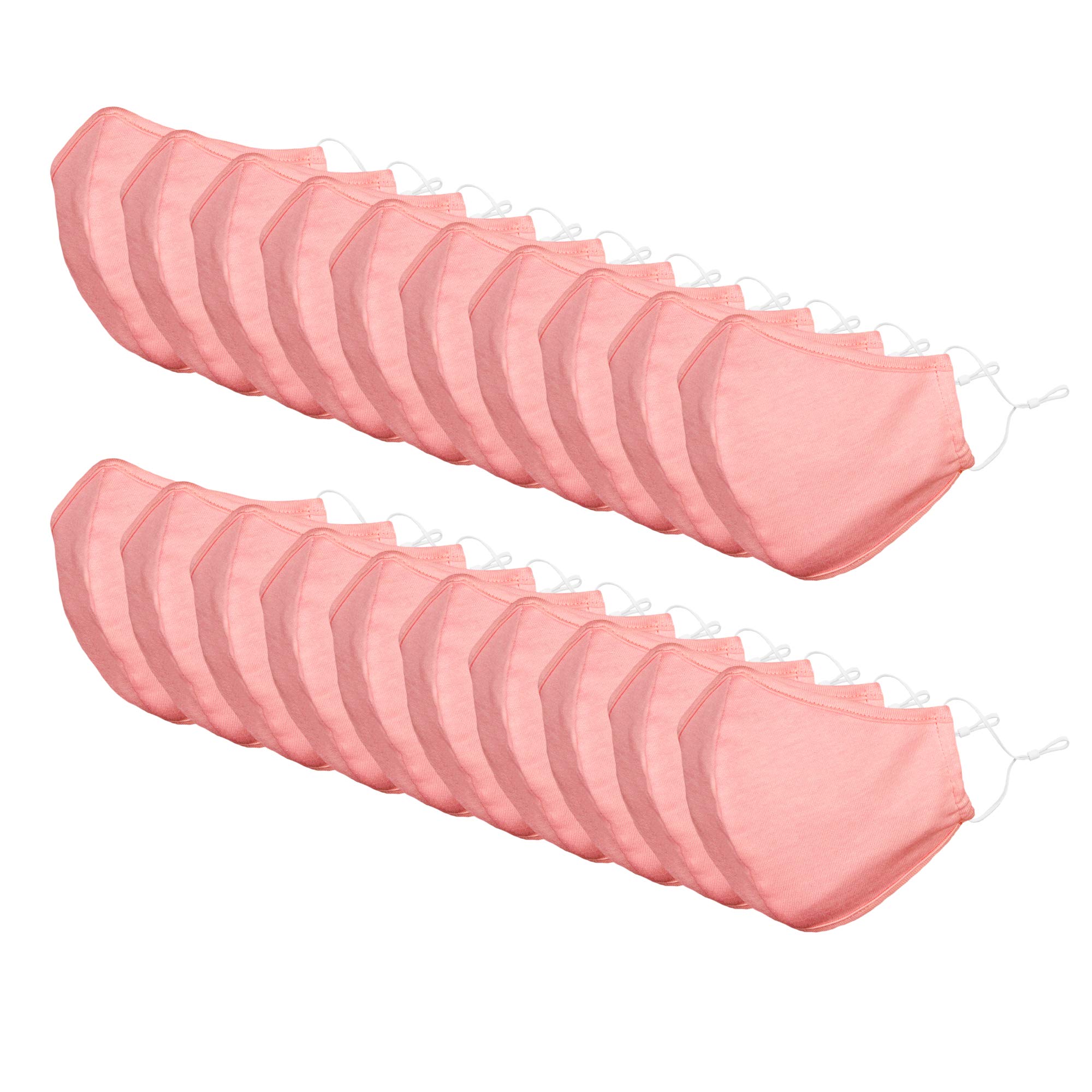 DALIX Kids Face Mask Washable Reusable - Pink XS (20 Pack) Made in USA - Comfortable Breathable Fabric for School, Travel & Daily Protection