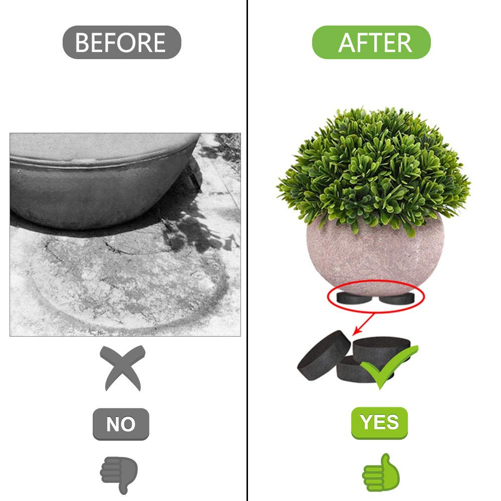 40Pcs Heavy Duty Pot Feet Risers for Outdoor & Indoor Flower Pots - Durable Plant Pot Stands with Non-Slip Design - Perfect for Patio, Garden, Deck, and Balcony Planters to Improve Drainage & Air Circulation