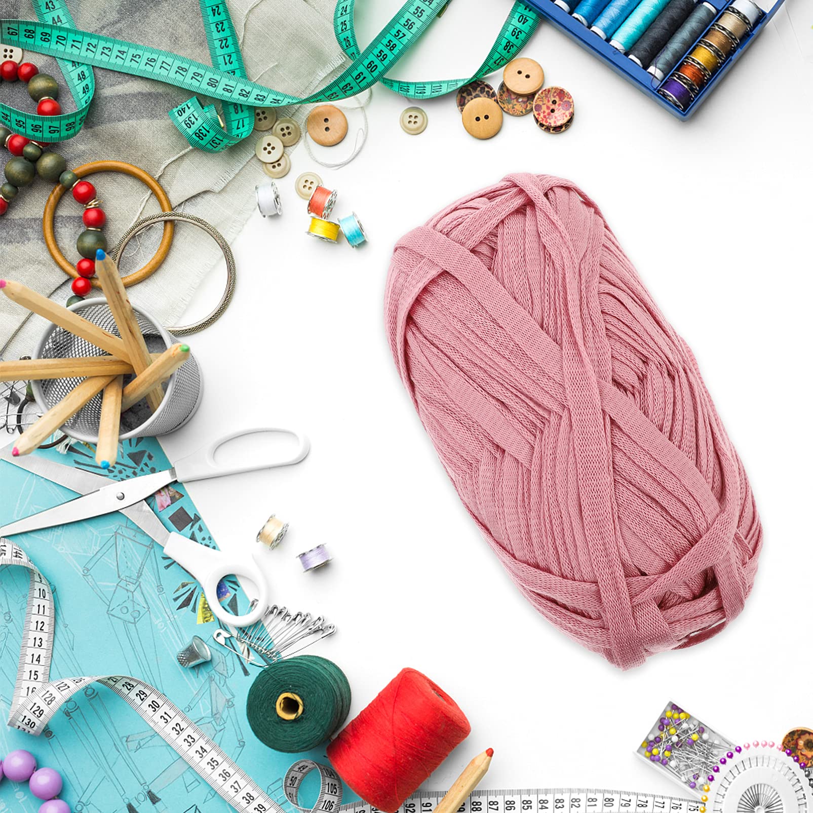 FOMIYES 1 Roll Flat Braided Rope Cord - Soft Acrylic Yarn for DIY Blankets, Knitting, Crafts, and Shoelaces | Chunky Jumbo Yarn for Handmade Projects & Home Decor