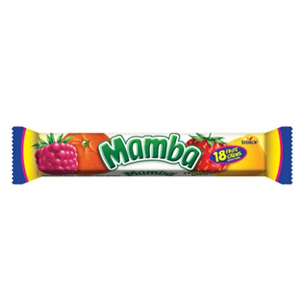 Mamba Fruit Chews Candy Bars - 24 Count Pack - Delicious Assorted Flavors for Parties, Snacks & Lunchboxes