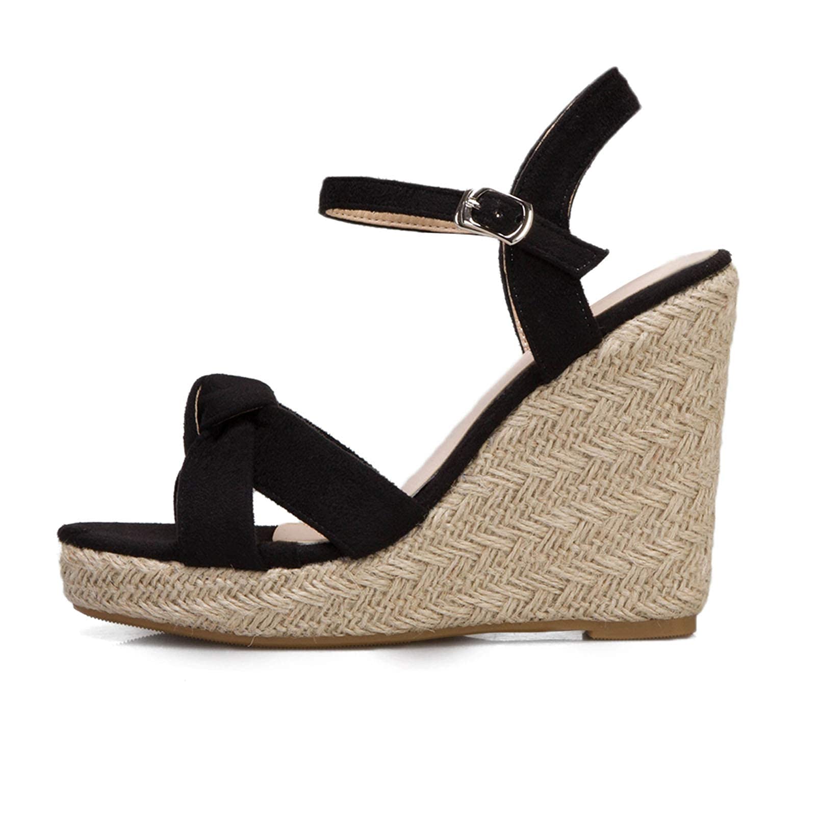ZBYY Women's Summer Wedge Sandals - Ankle Strap Open Toe Espadrille Dress Sandals with Strappy Design | Perfect for Beach, Vacation, and Casual Outings