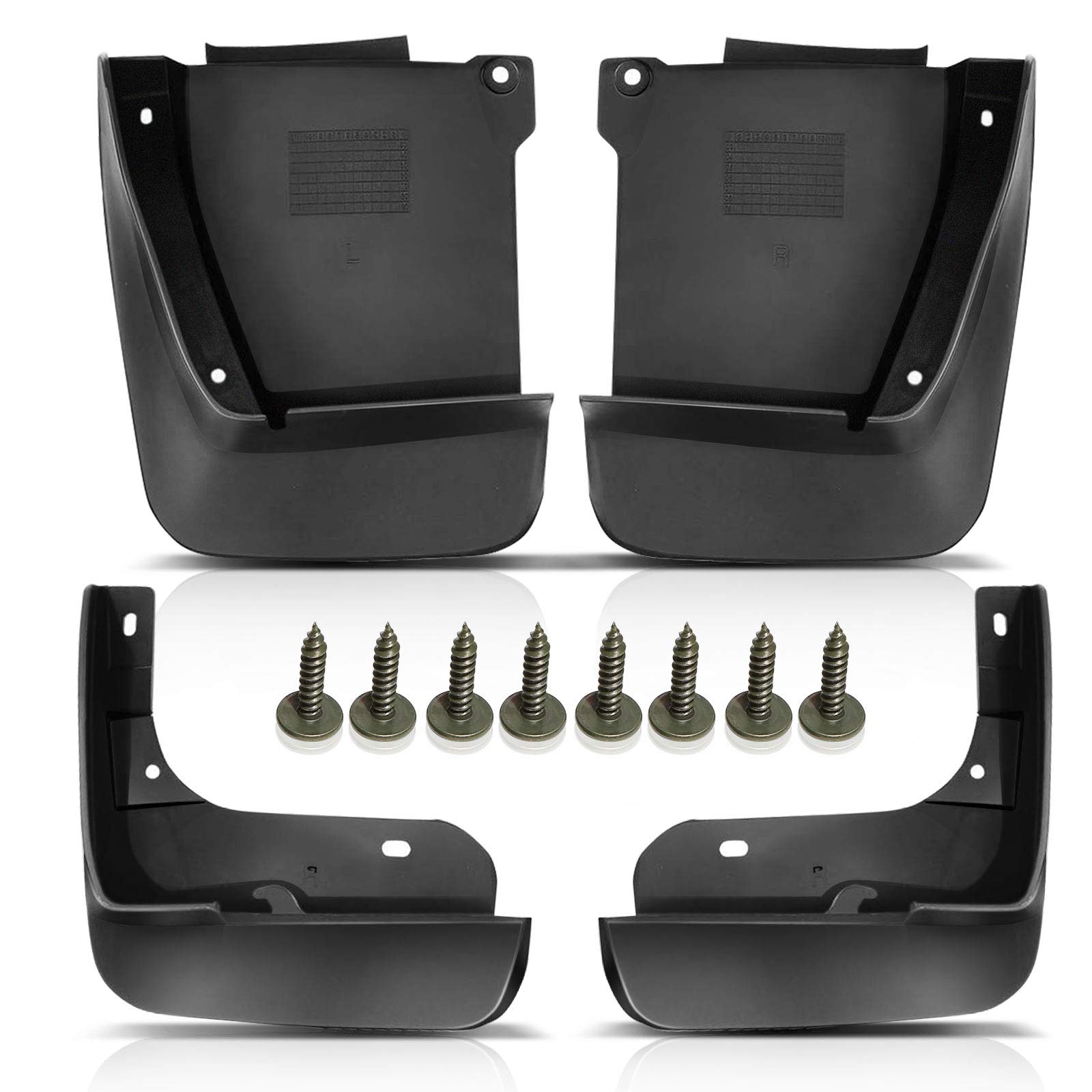 YHTAUTO 4-Piece Mud Flaps Splash Guards Set for 2003-2007 Honda Accord Sedan 4-Door - Front & Rear Left Right Black Splash Protection | Durable Weatherproof Mud Guards for All-Season Driving & Off-Road Protection